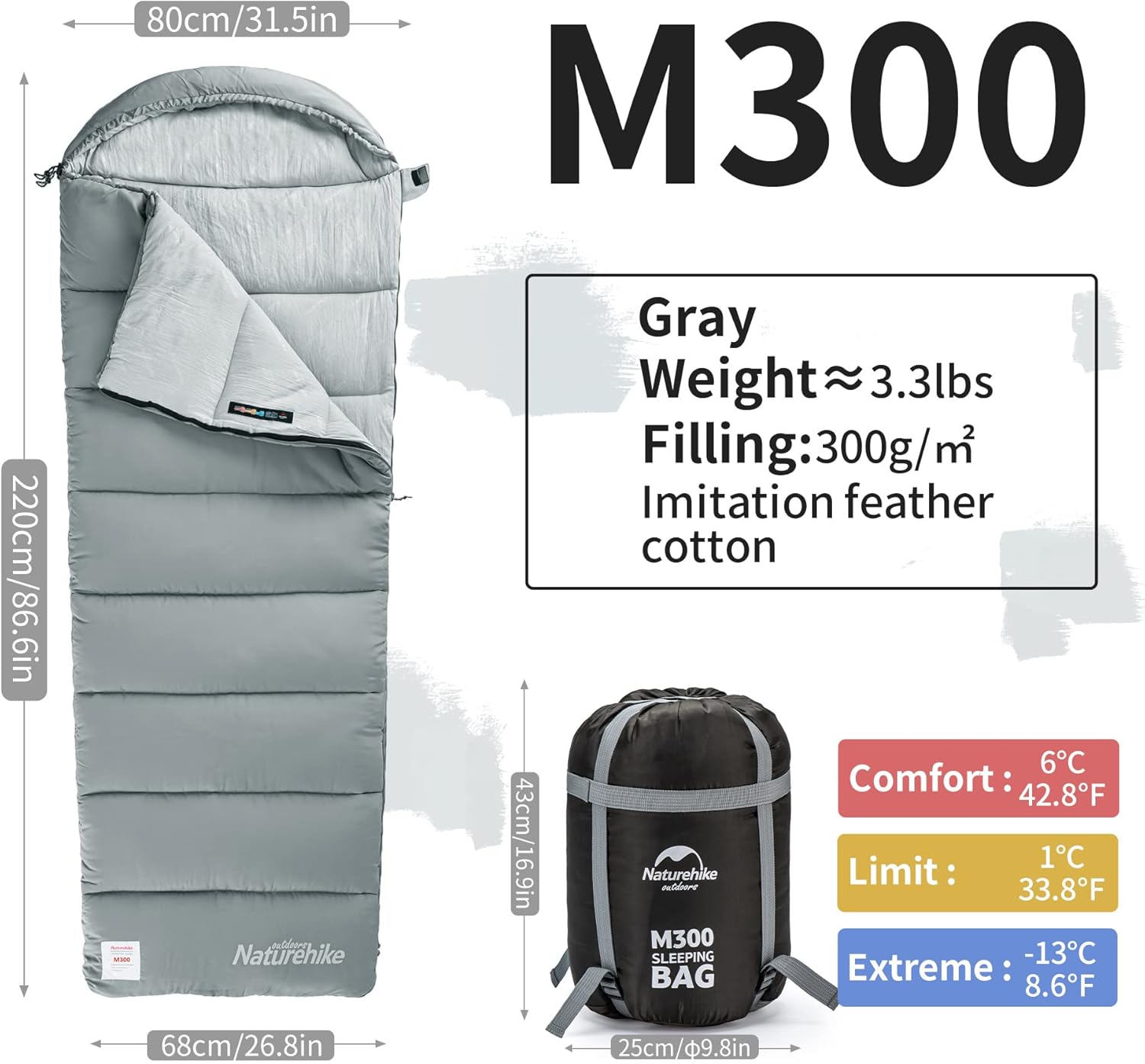 Thumbnail 1 de Naturehike Schlafsack mit Kapuze – 3-Jahreszeiten, leicht & tragbar, flexibel verstellbar