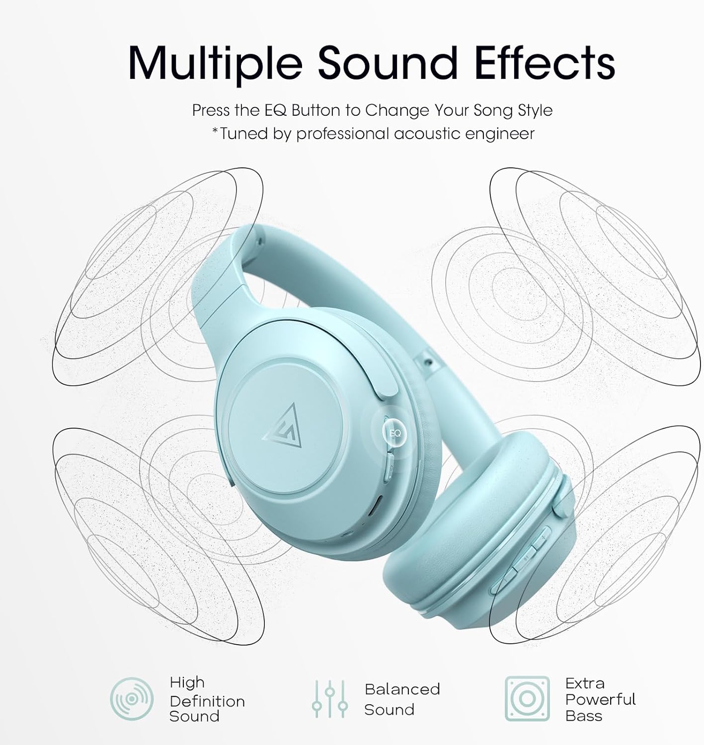 Detalle de DOQAUS Bluetooth Headphones 70H playtime