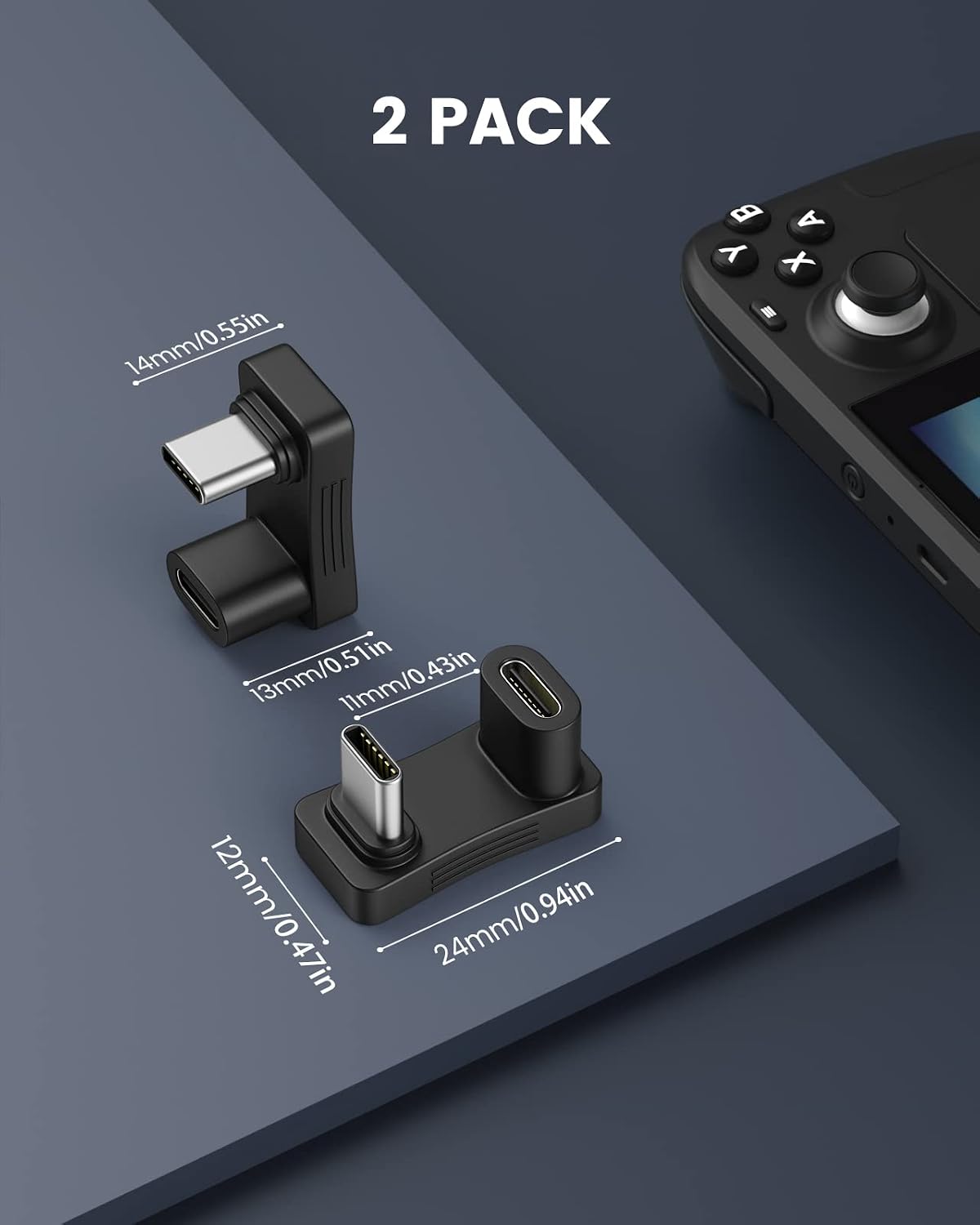 Thumbnail 6 de Moko USB‑C auf USB‑C Adapter (180 Grad, 2er-Set) für Steam Deck, Switch, PC & Tablet