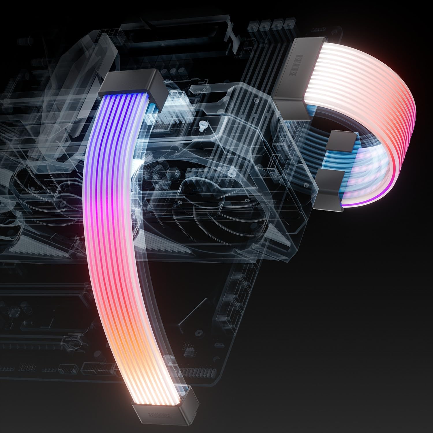 Thumbnail 6 de AsiaHorse Aurora ARGB PSU Kabelabdeckungskit