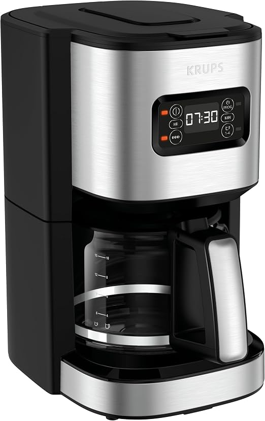 Detalle de Krups First ☕️ Cafetera de filtro 1,25L con temporizador y modo preinfusión