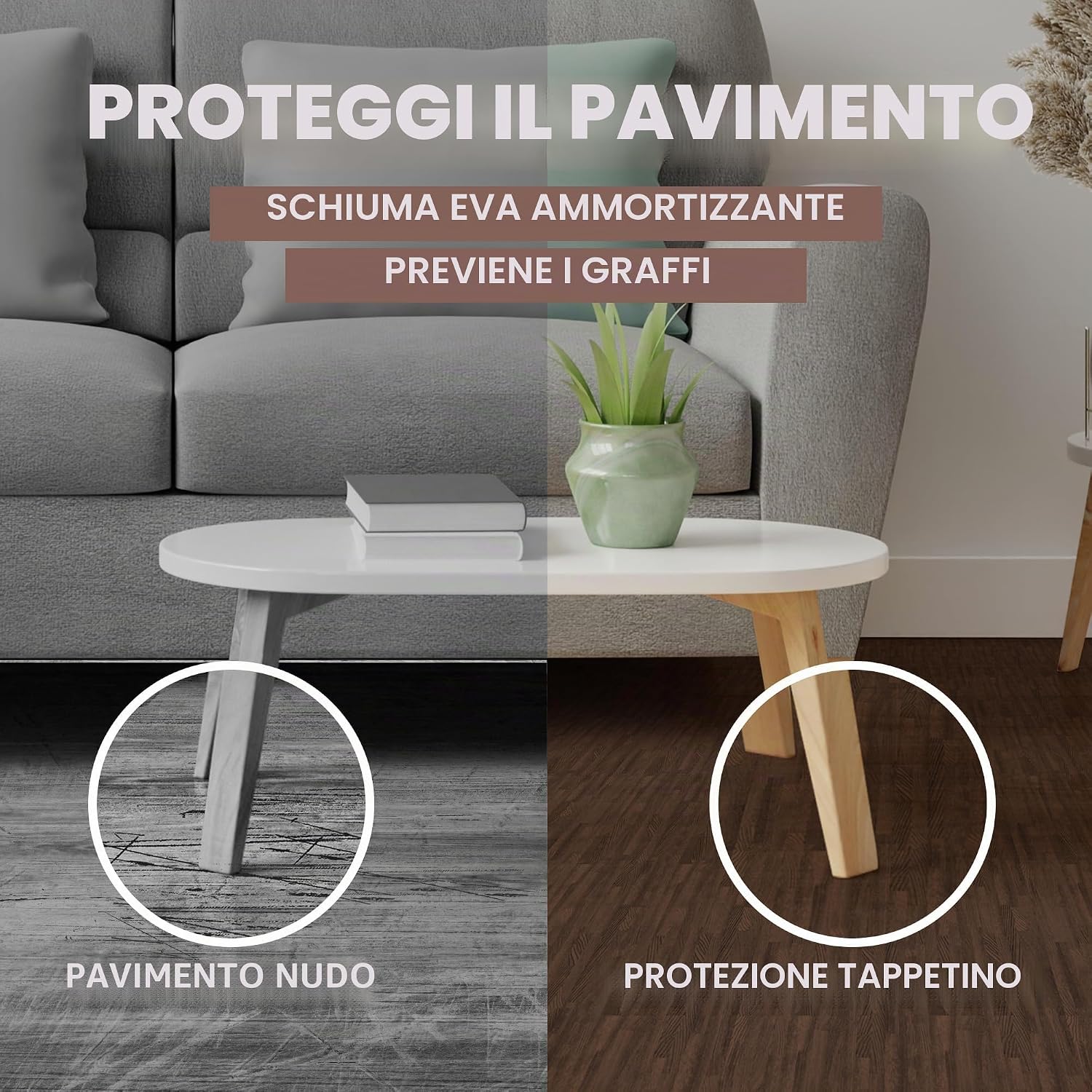 Detalle de Yes4All EWUN tappeto a incastro in EVA Rovere scuro (12 piastrelle) per pavimentazioni modulari