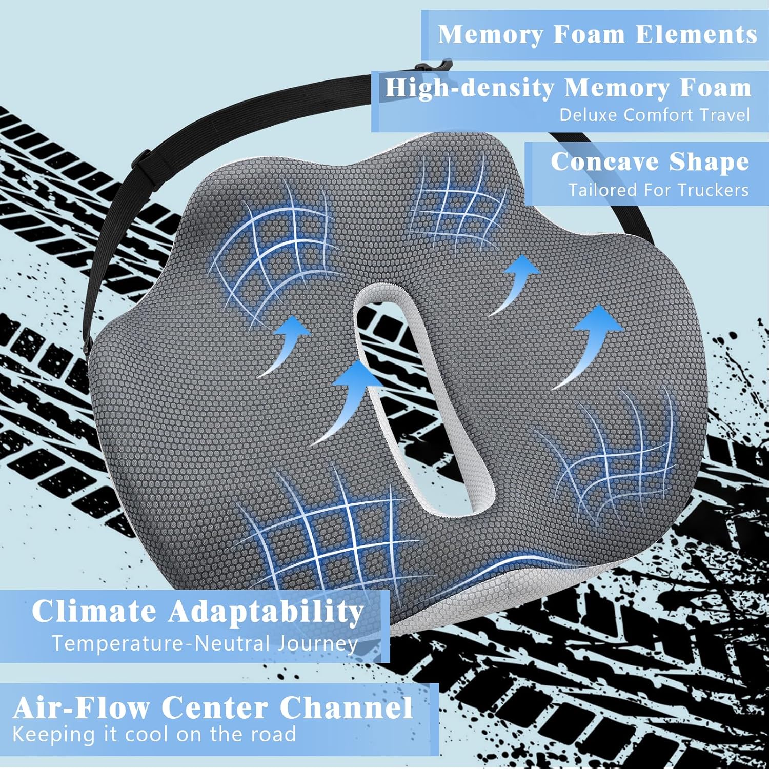 Detalle de Japiroc X-Large seat cushion for truck drivers 20.08
