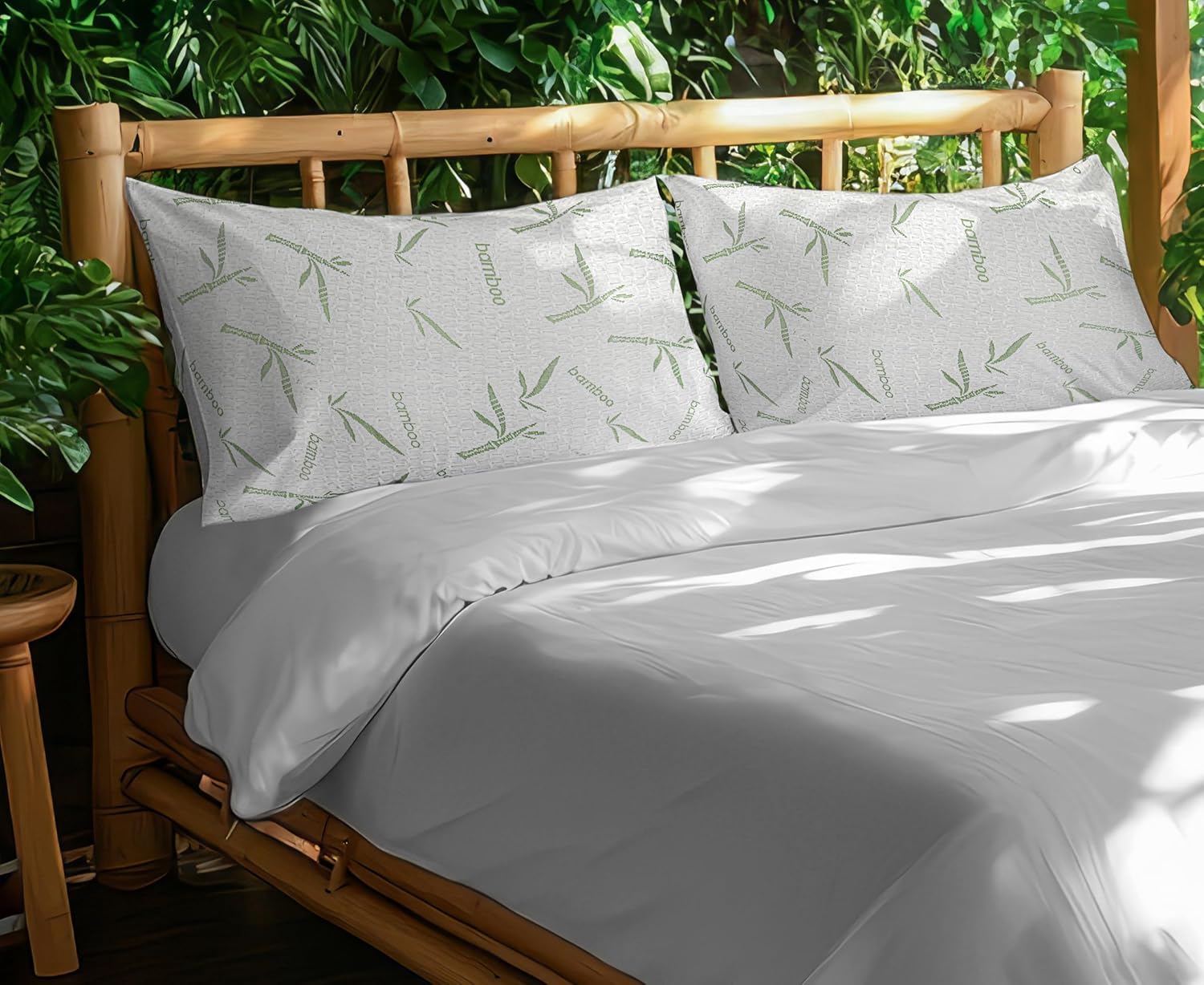 Thumbnail 5 de Utopia Bedding Queen Pillow Protectors, Waterproof Bamboo-Viscose Covers, 2-Pack