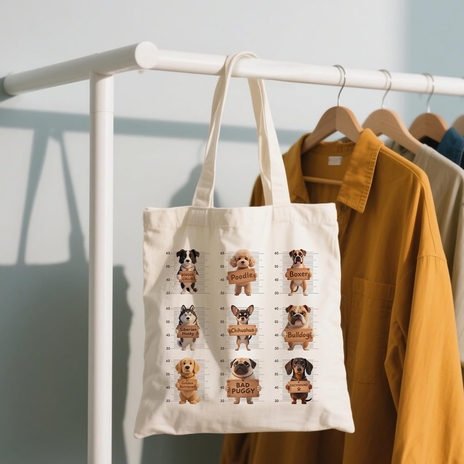 Detalle de ANATTASOUL Canvas Tote Bag: Durable, Foldable Reusable Carry for Everyday Use