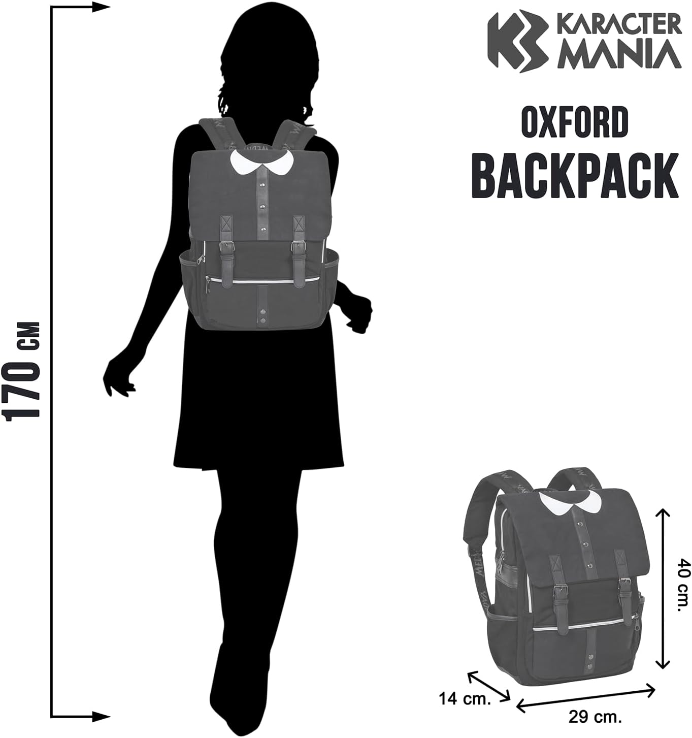 Thumbnail 4 de Wednesday Miércoles-Mochila Oxford 16 L, 29x40 cm