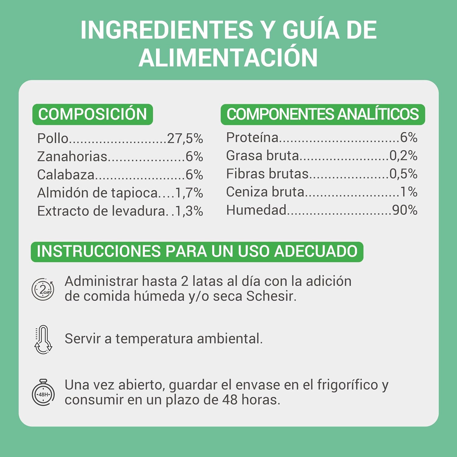 Detalle de Schesir Sopa con Filetes de Pollo, Zanahorias y Calabaza para Gatos — 12x40 g
