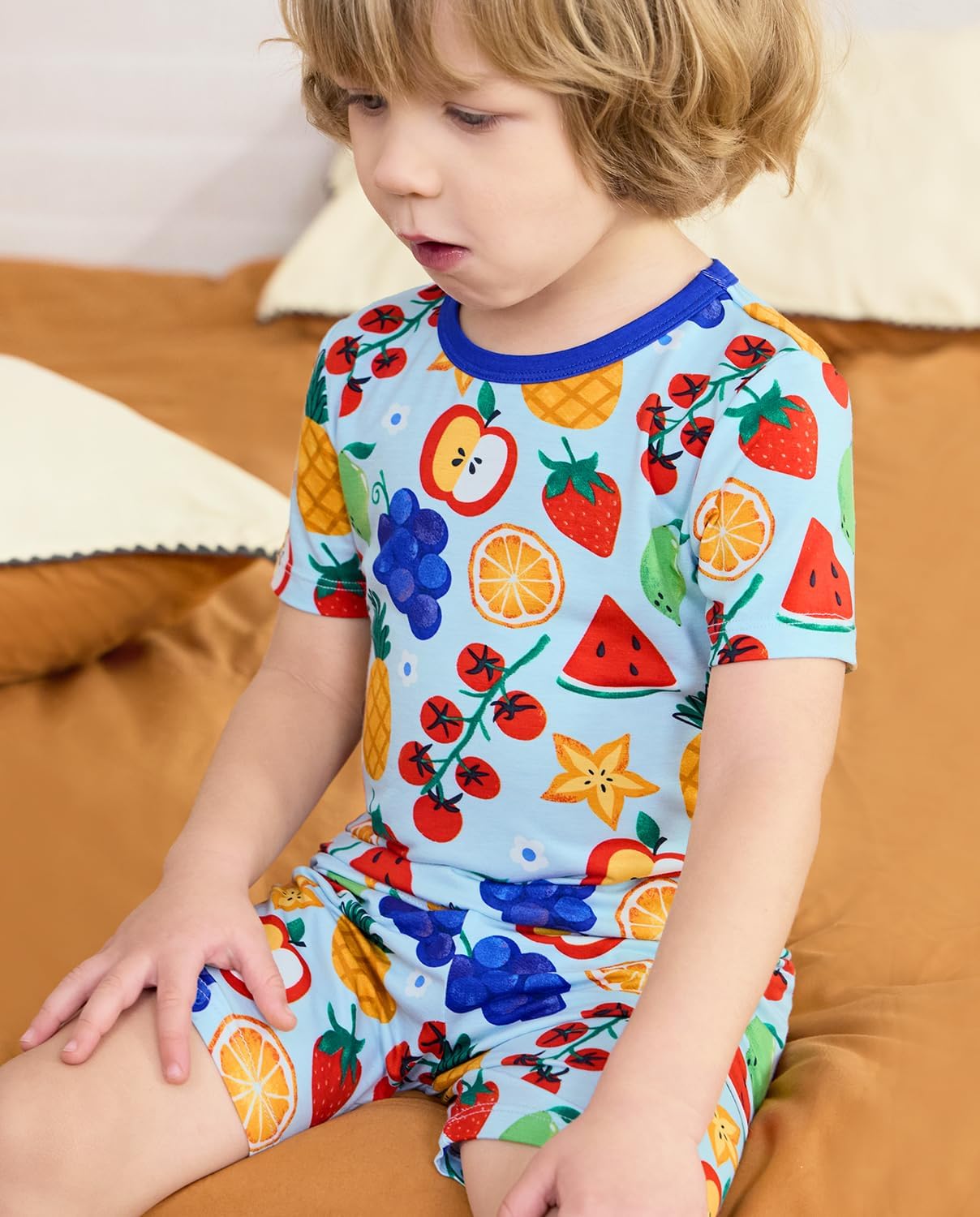 Thumbnail 1 de babee Reshinee Bamboo Viscose Toddler Animal Pajamas (2-Piece Set) — Snug Fit Summer Sleepwear