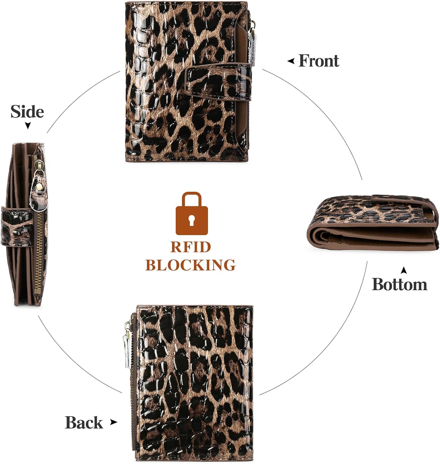 Thumbnail 3 de SENDEFN RFID Blocking Leather Wallet 5.12in