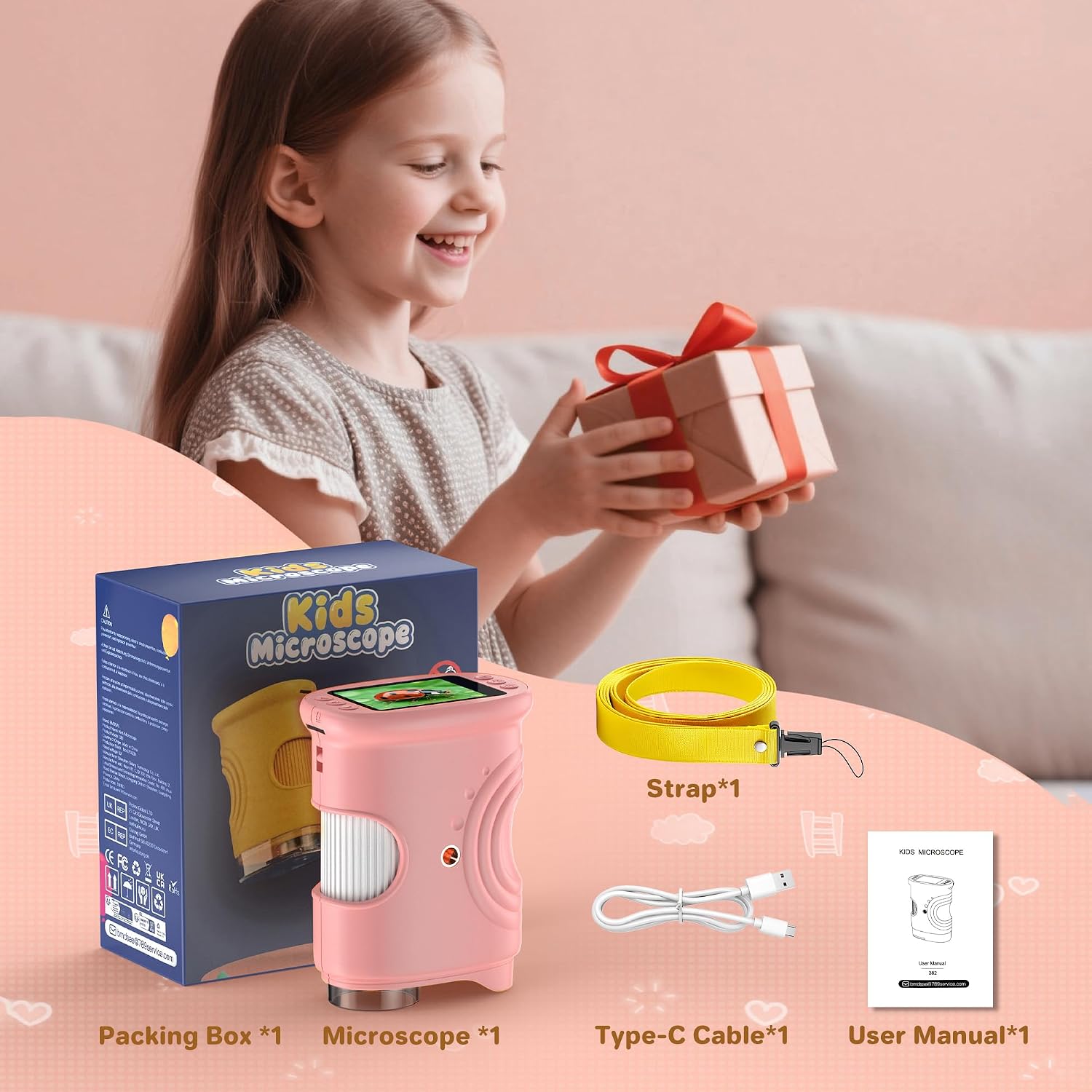 Detalle 2 de 1000X Handheld Digital Microscope 2MP for Kids
