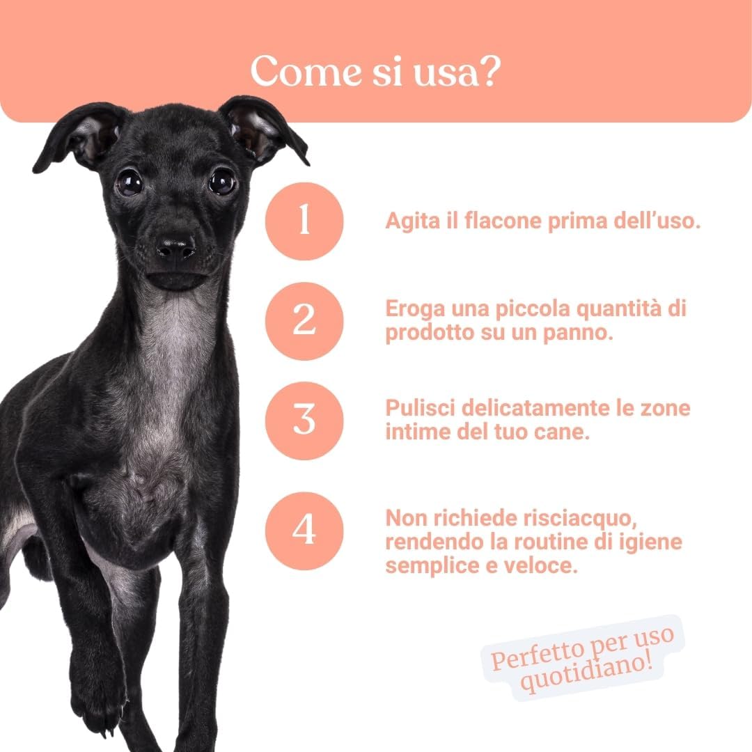 Thumbnail 6 de Bau Mousse Detergente Intimo per Cani senza Risciacquo con Camomilla e Aloe Bio