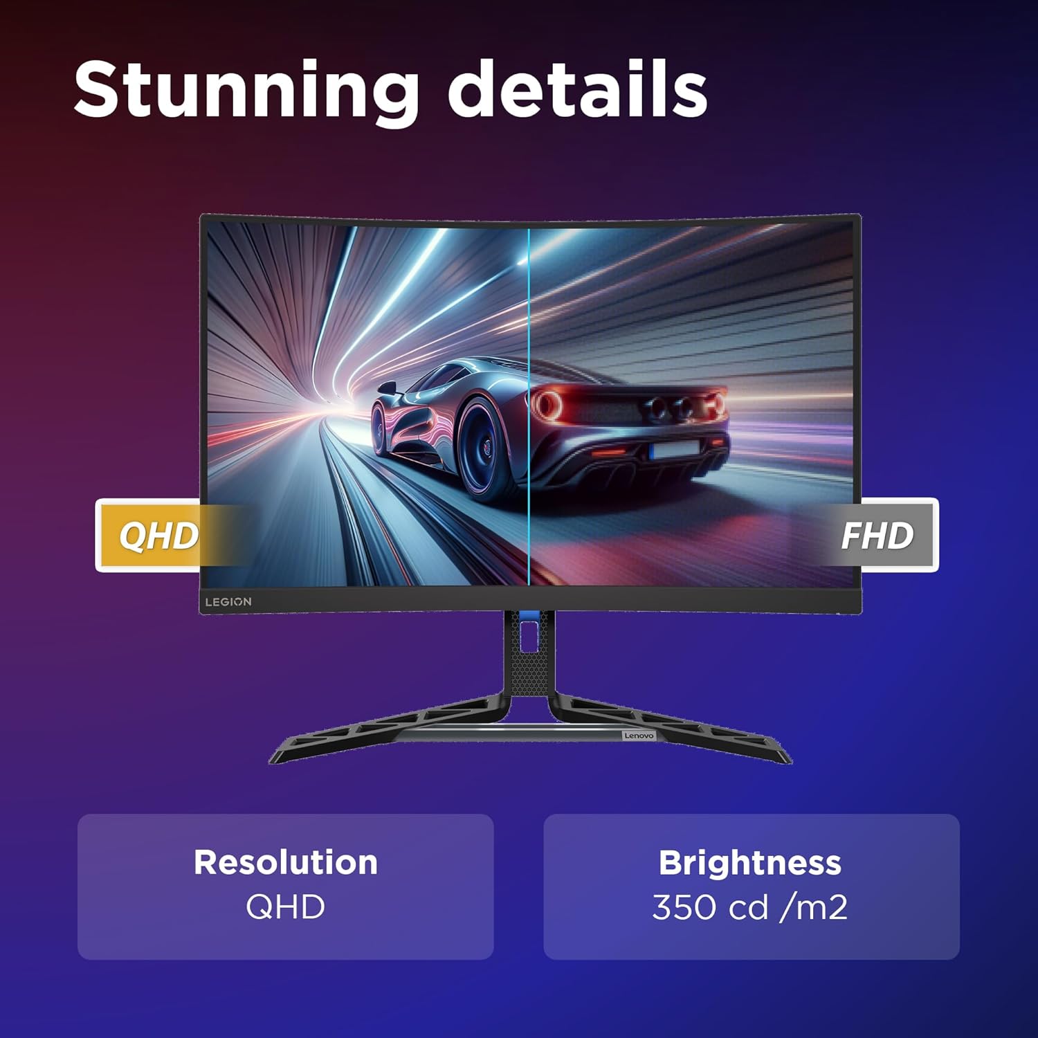 Thumbnail 1 de Lenovo Legion R27qc-30: 27-inch QHD Curved Gaming Monitor