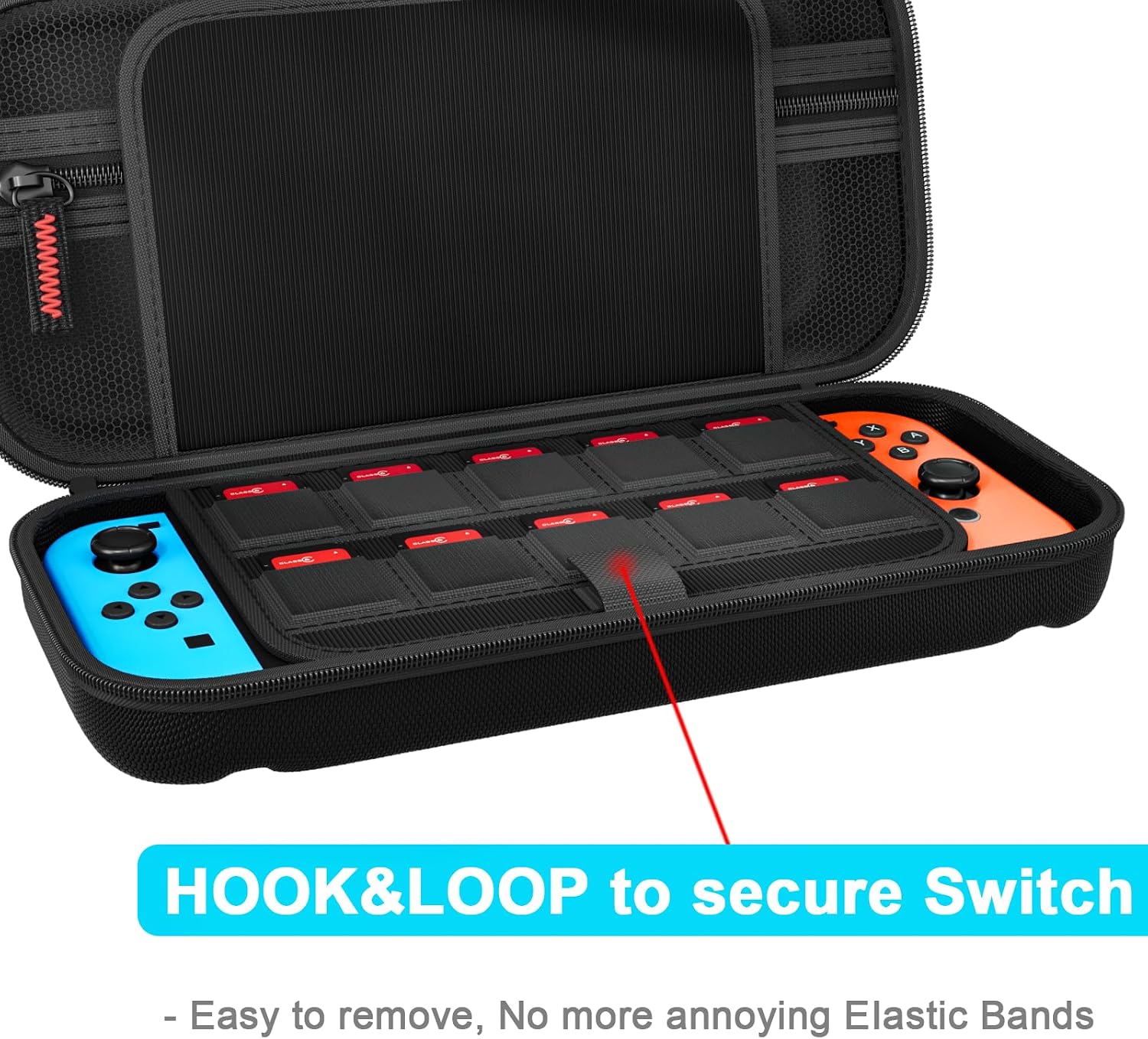Detalle 2 de daydayup Carrying Case for Nintendo Switch, 20‑slot