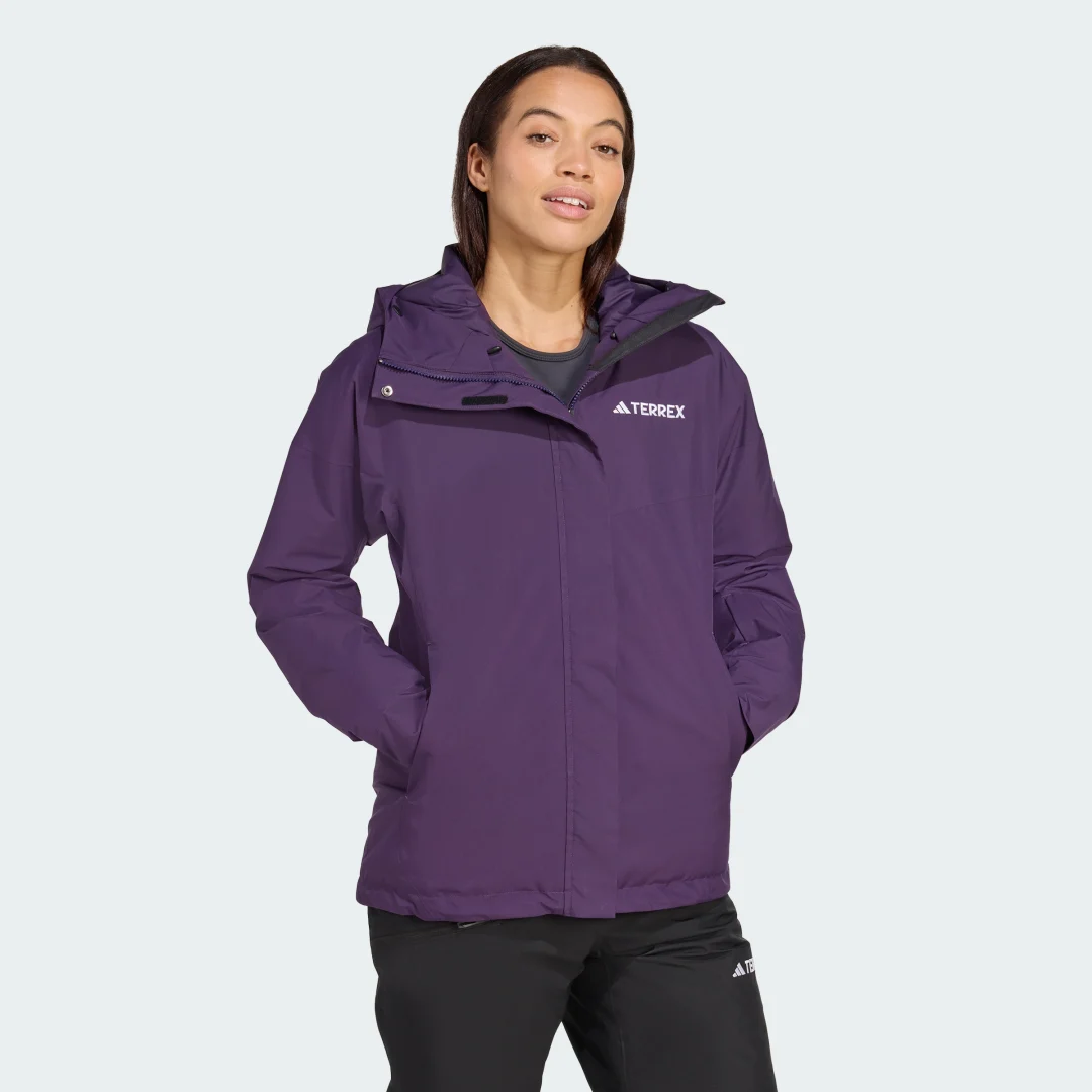 Thumbnail 2 de Chaqueta aislante Terrex Multi 2L Rain.Rdy de Adidas (violeta)