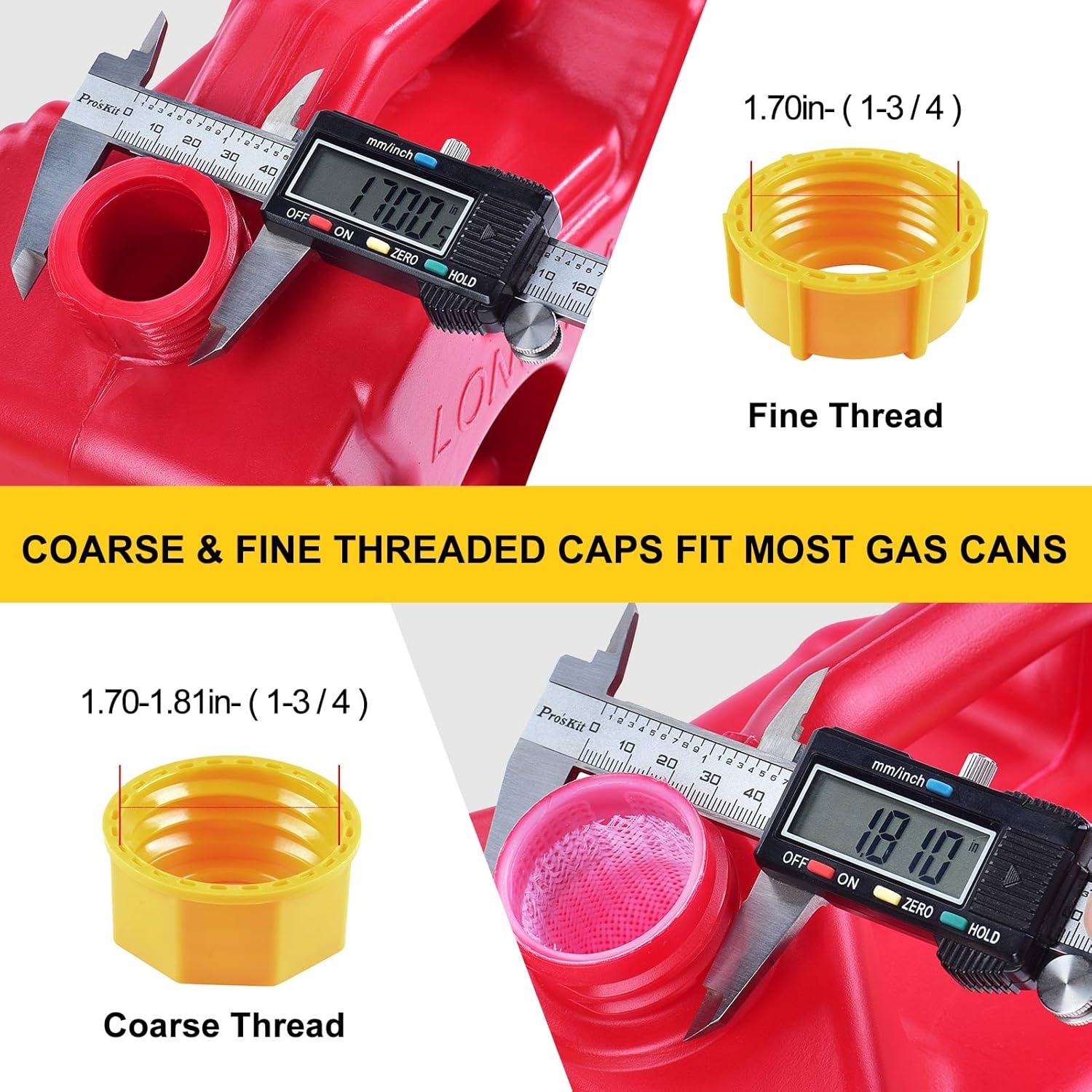 Thumbnail 2 de Gas Can Spout Replacement Kit (Yellow, 3-Pack) by Zoolowua