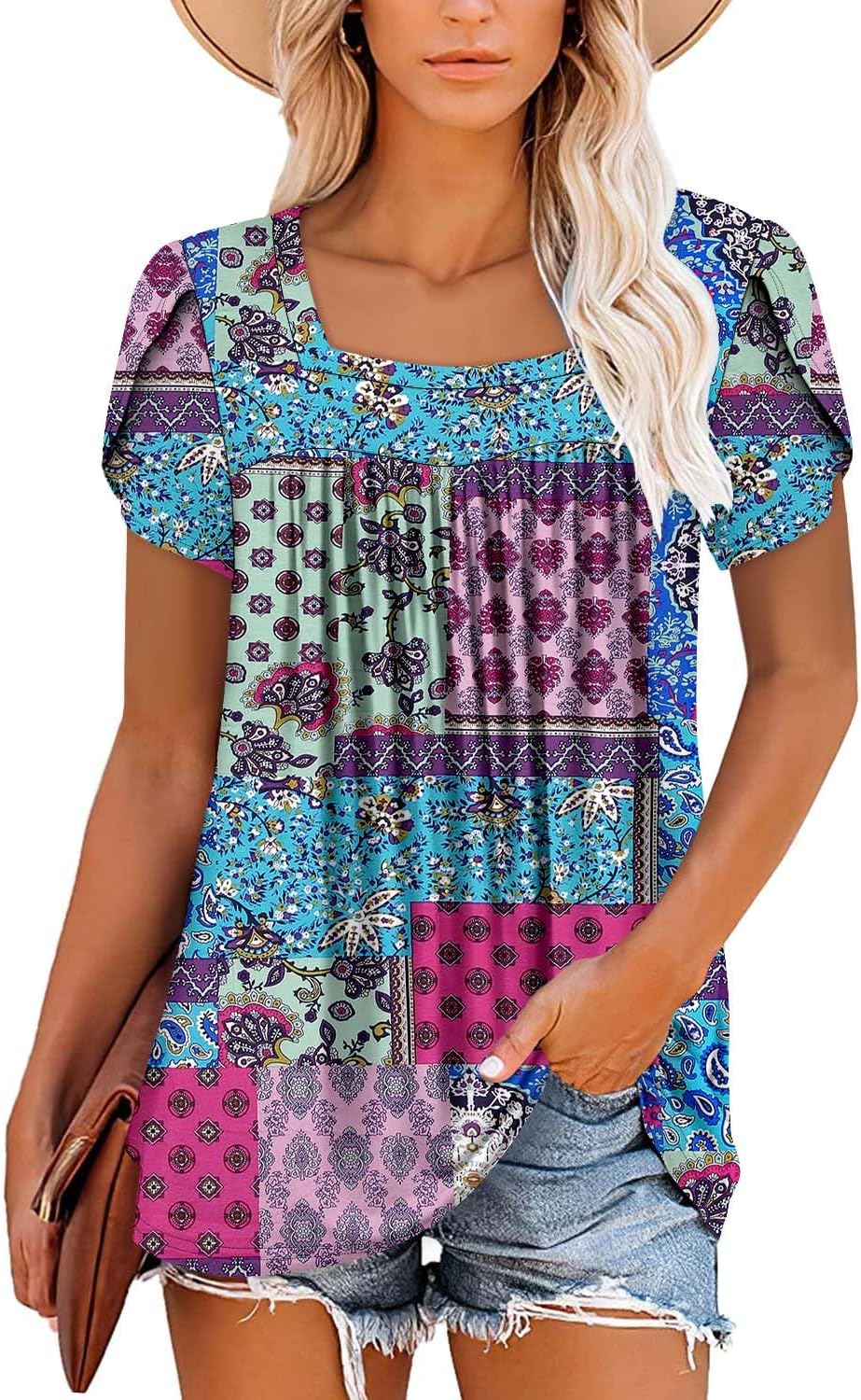 Detalle 2 de CHICZONE square neck tunic top
