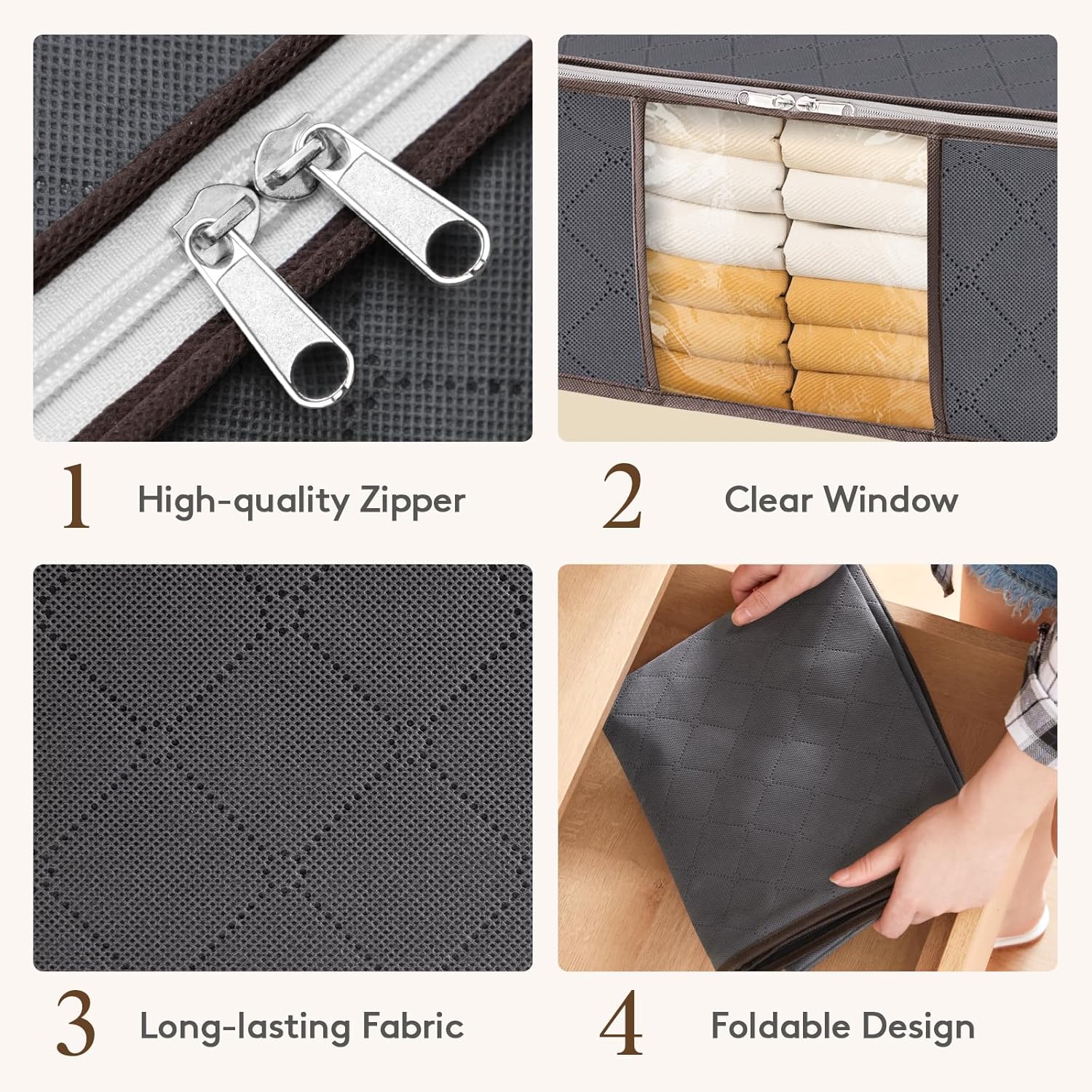 Thumbnail 3 de Lifewit 6 Pack Clothes Storage Bag (Foldable Closet Organizer with Clear Window)