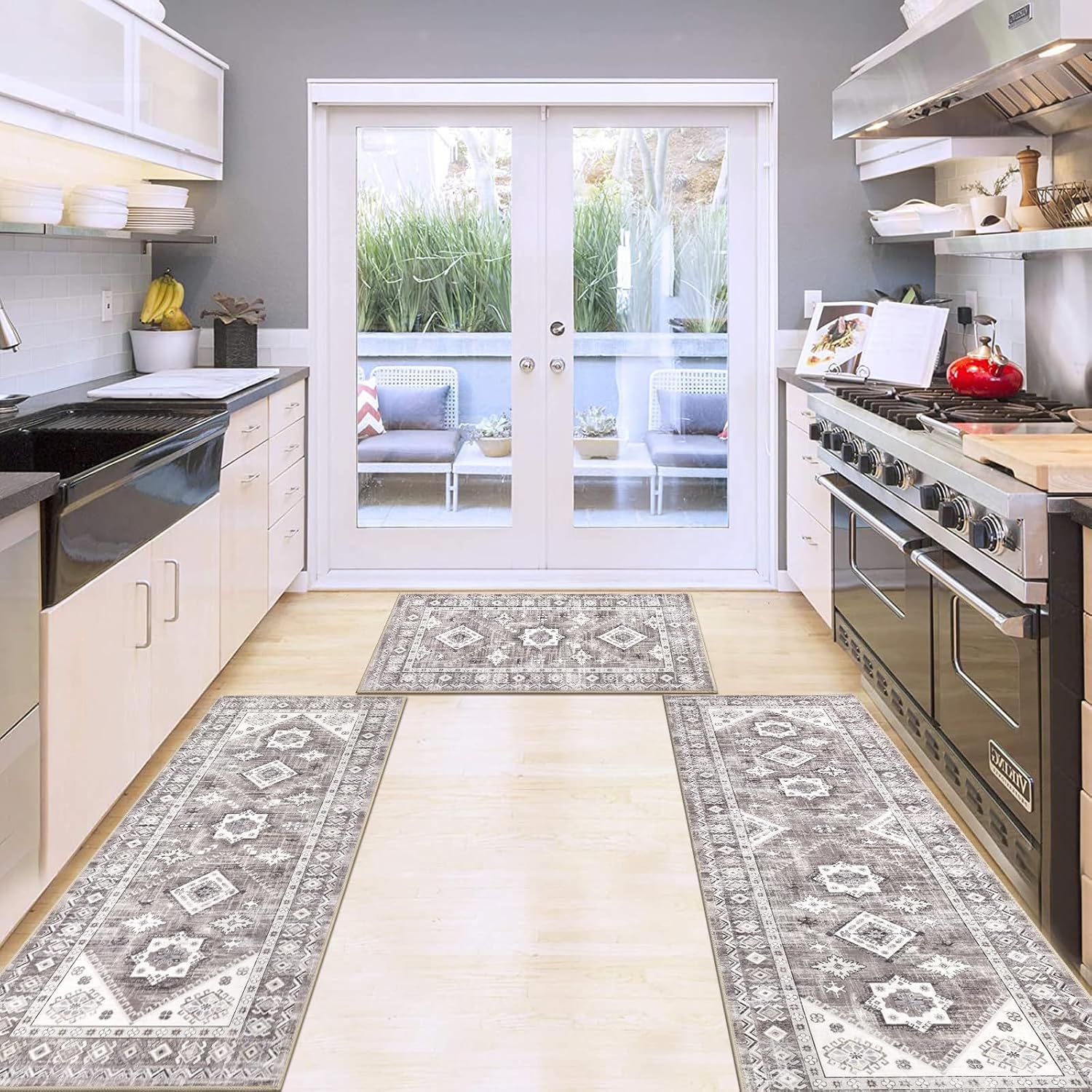 Thumbnail 6 de HEBE Boho Kitchen Rug Sets 3 Piece 20x59 Runner
