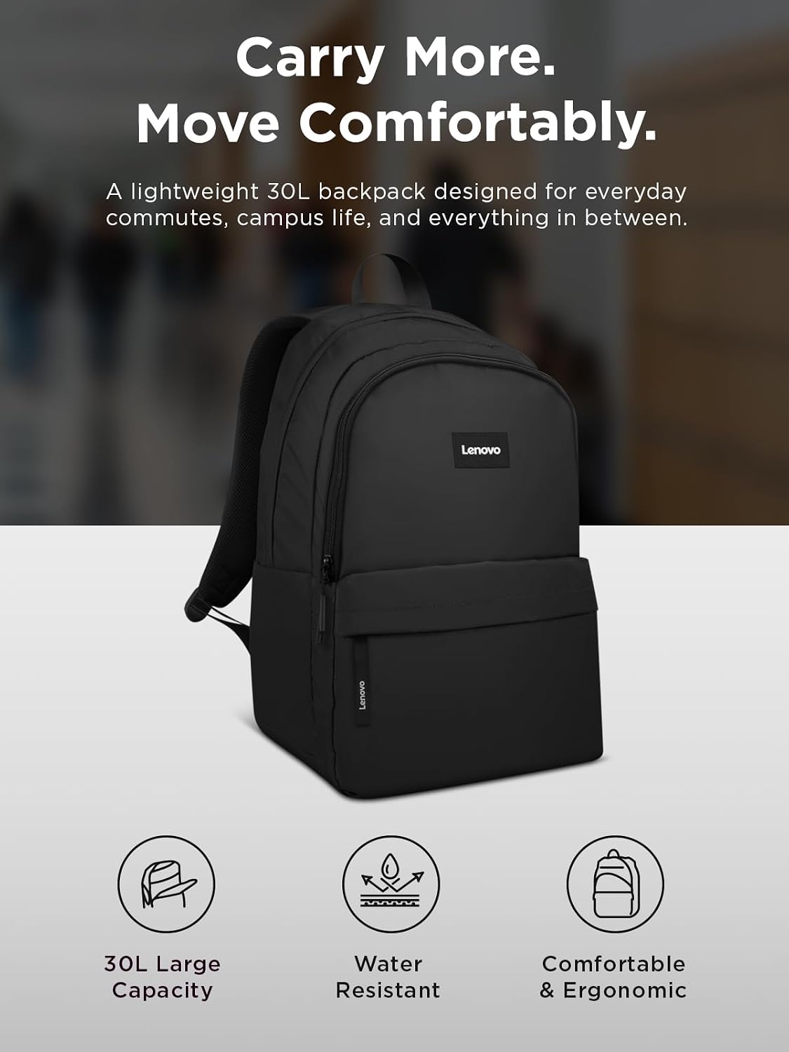 Detalle de Lenovo Commuter Backpack 30L