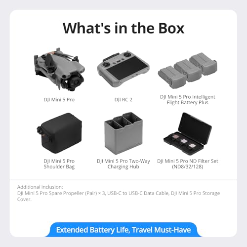 Thumbnail 7 de DJI Mini 5 Pro Fly More Combo Plus with DJI RC 2: A Lightweight Pro-Grade Drone for Creators