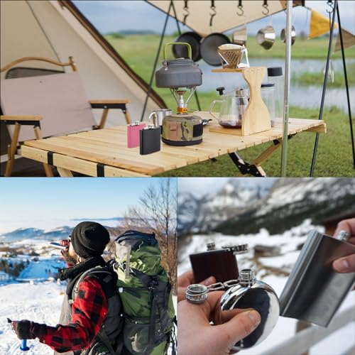 Detalle de QUARKZMAN Flachmann 500 ml Edelstahl – auslaufsicher, kompakt und zuverlässig für Outdoor-Aktivitäten