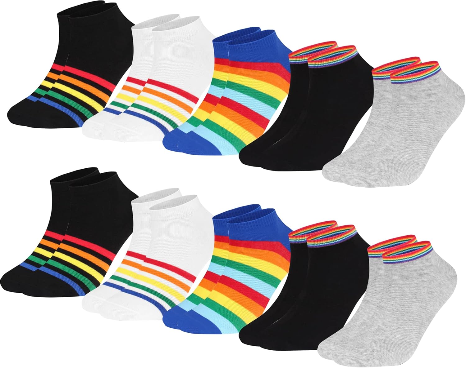 Thumbnail 3 de L&K-II L&K-II 12 paia di stivaletti calzini da sneaker da donna in cotone 92238
