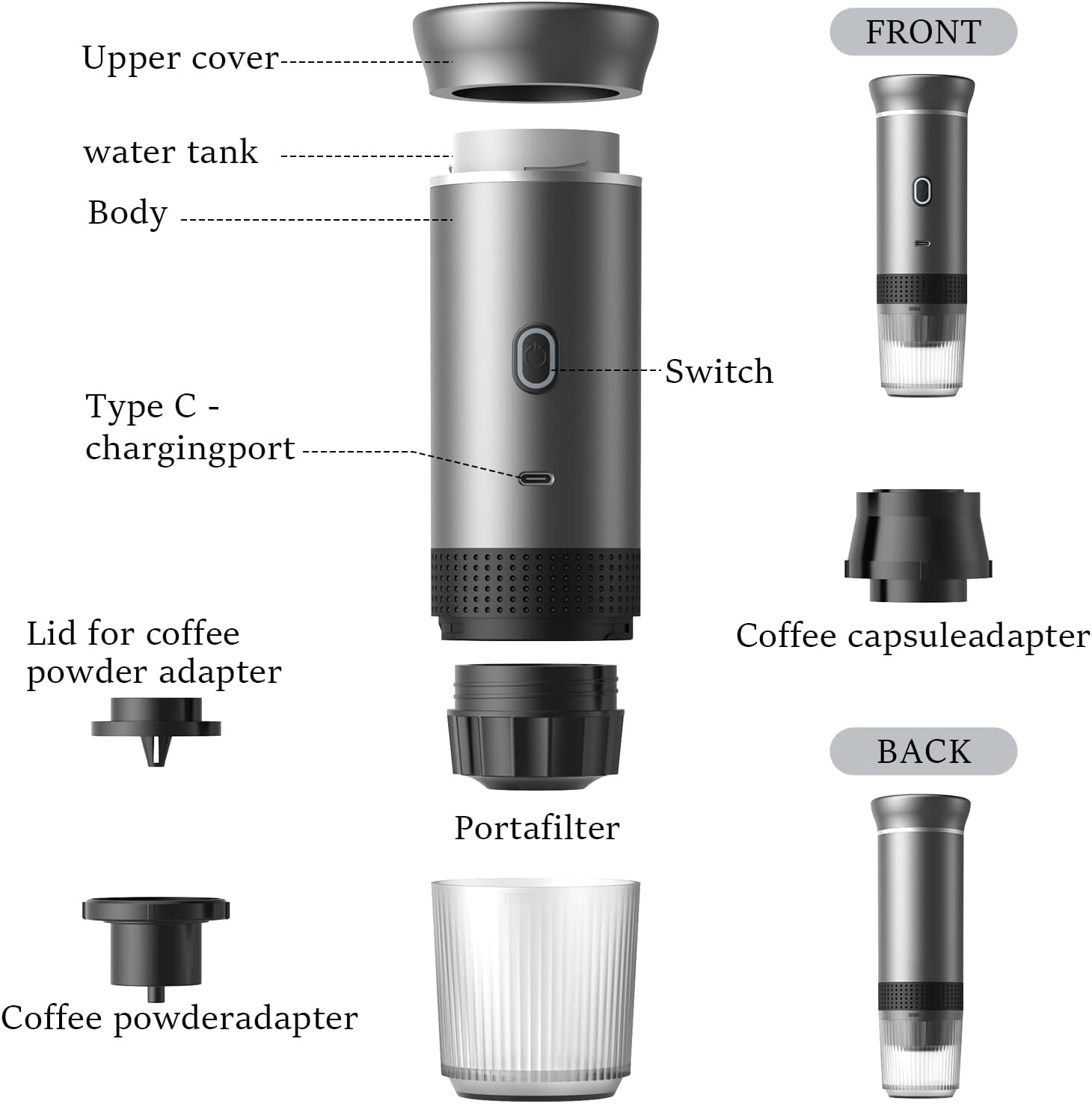 Thumbnail 5 de Vunzo Cafetera espresso portátil 7500 mAh