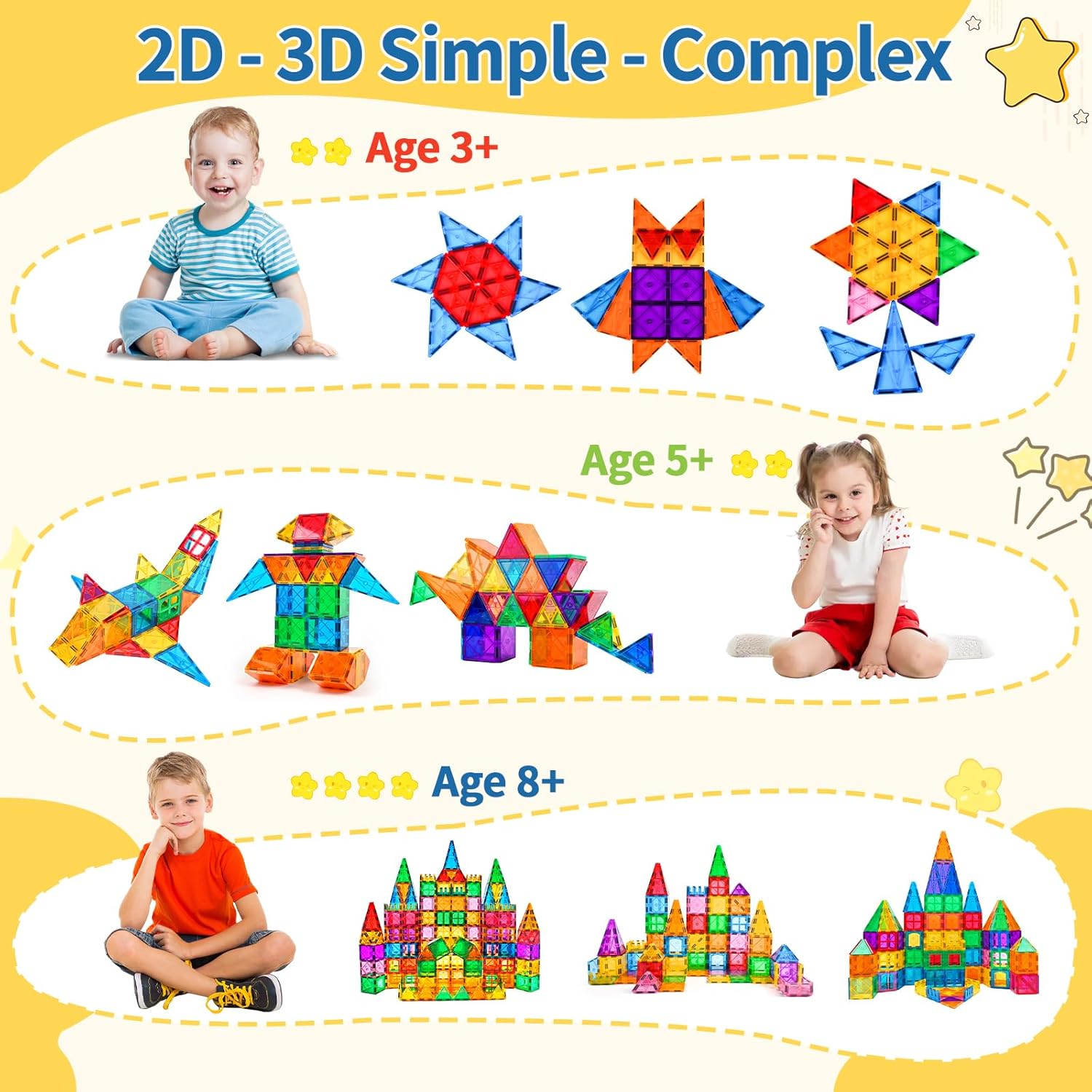 Thumbnail 3 de vatenick 100PCS Magnetic Building Blocks set for kids 🧩