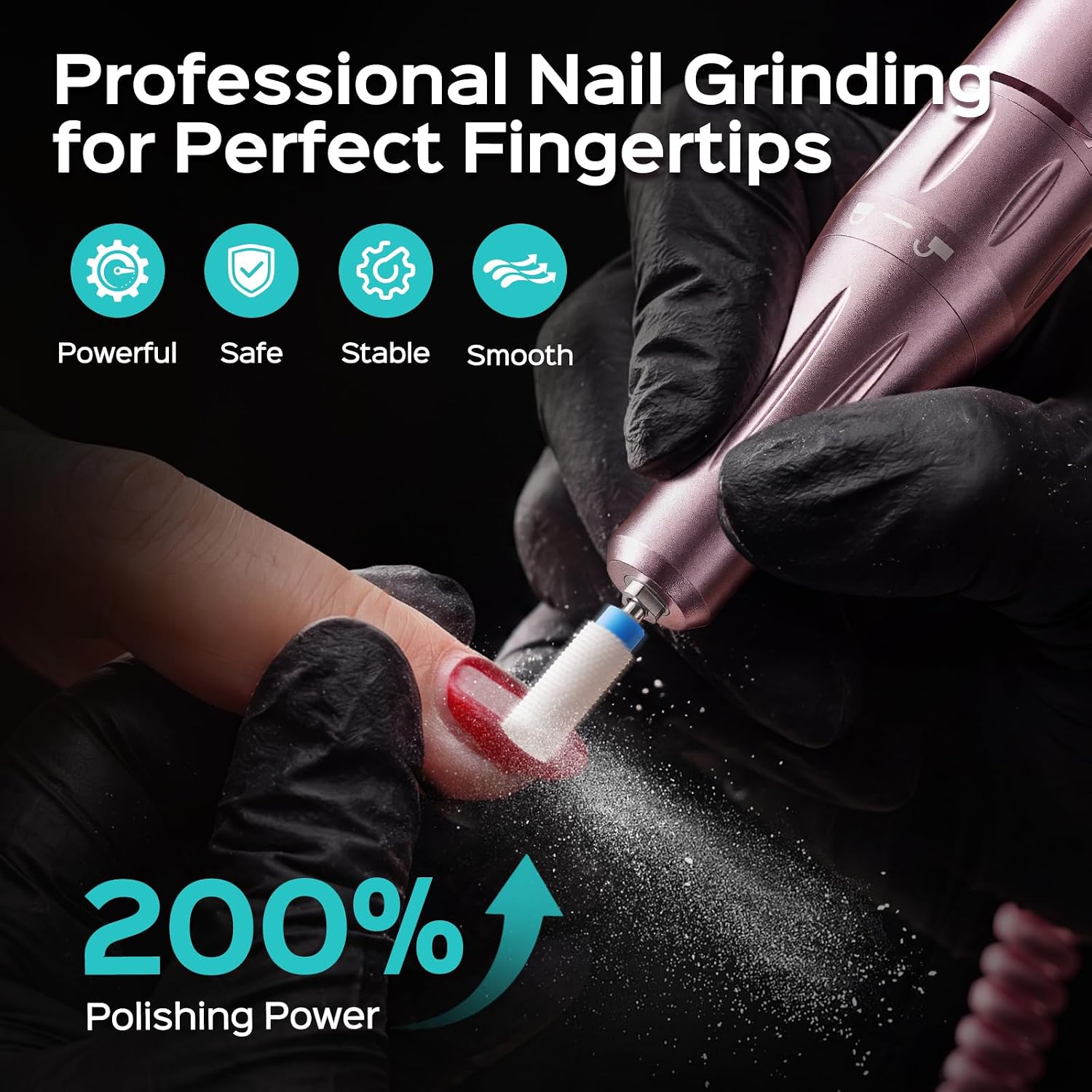 Detalle 2 de COSLUS Professional Nail Drill 40000 RPM ๐