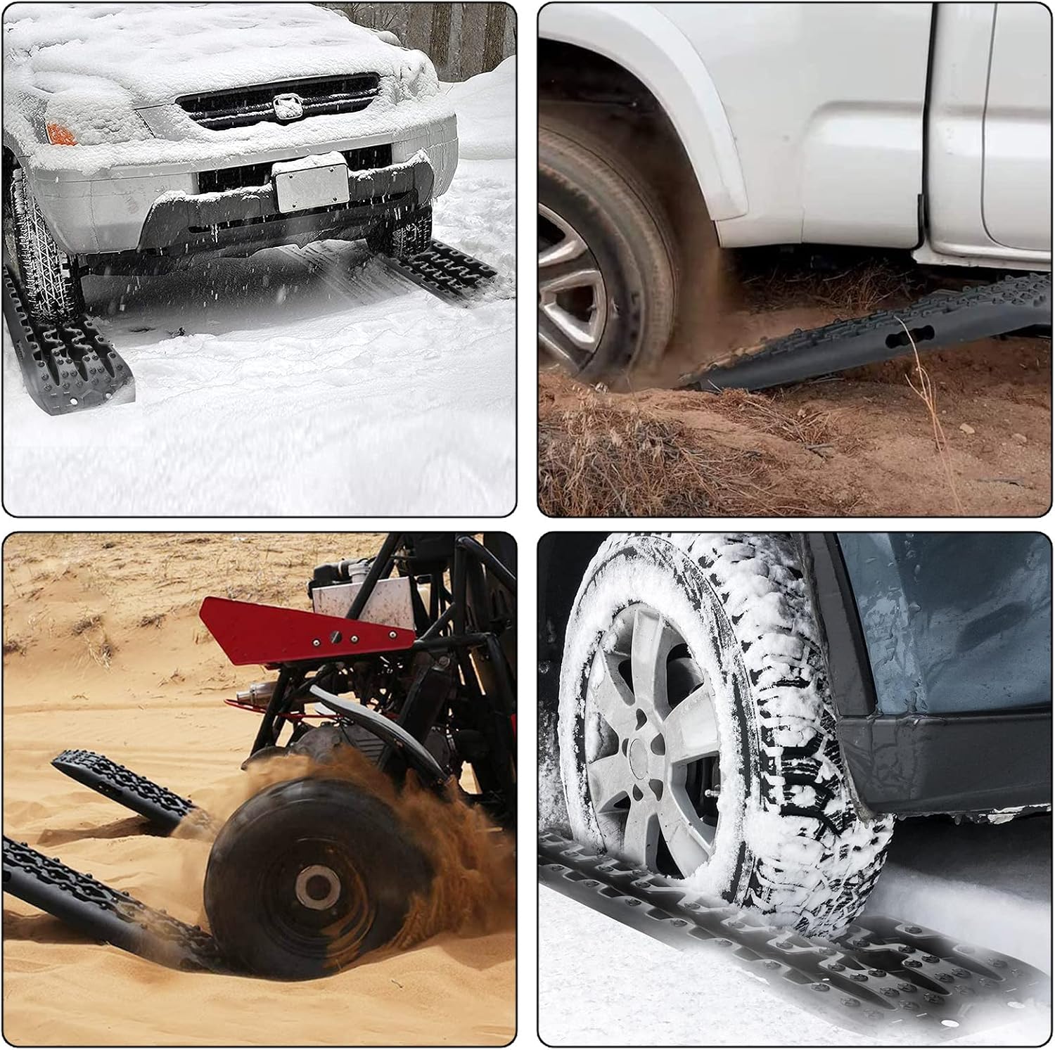 Thumbnail 6 de Herrselsam Sandbleche Offroad Traktionsmatte (2 Stück) – 106 x 31 x 6 cm, Nylon, mit Aufbewahrungstasche und Installationstool