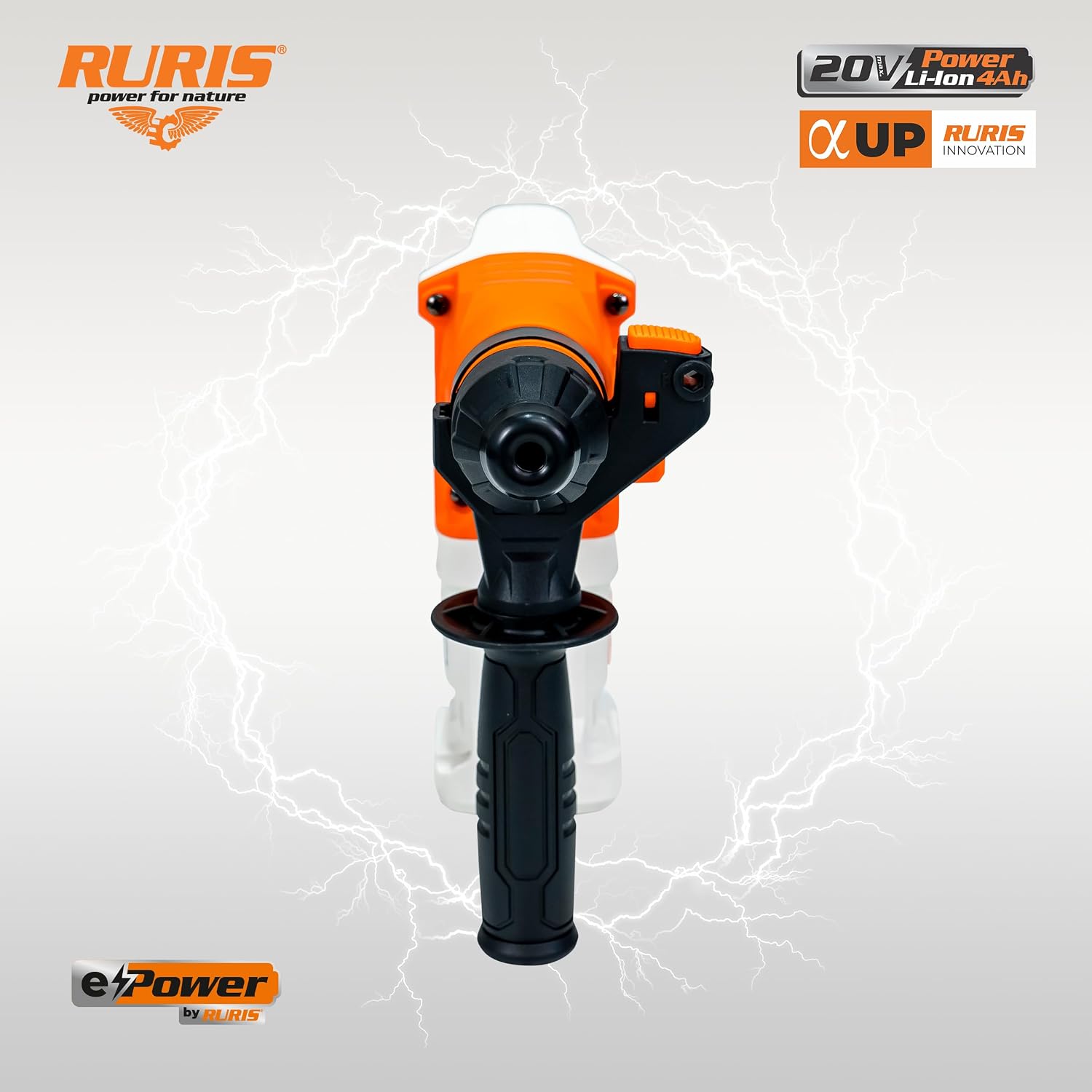 Thumbnail 6 de RURIS RMX1210: Marteau perforateur sans fil SDS Plus 20V 4Ah avec LED, vitesse variable et forets 8/10/12 mm (pack inclus)