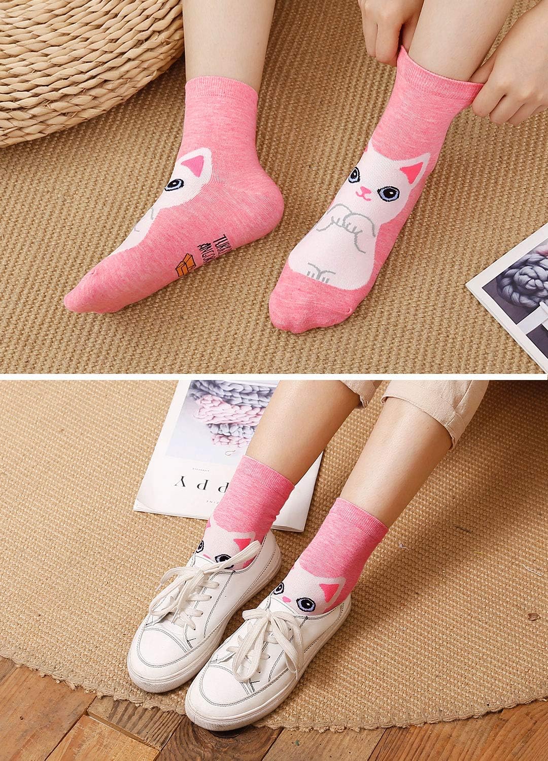 Thumbnail 1 de PUTUO Chaussettes Fantaisie Animaux EU 37-43