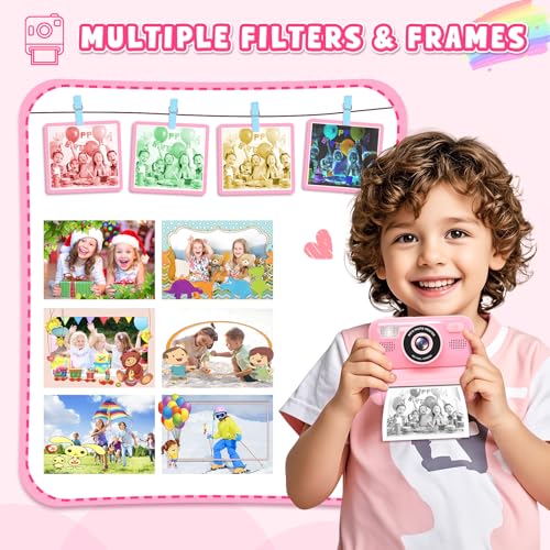 Detalle 2 de Subtail Cámara Infantil Instantánea: fotos y vídeos en 1080P sin tinta para niños de 3 a 12 años
