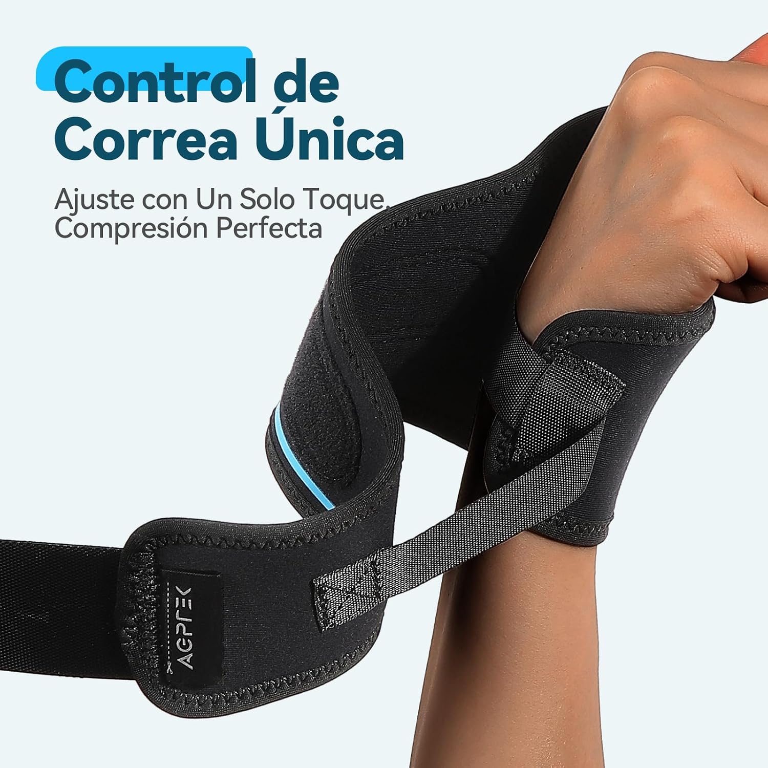 Detalle de AGPTEK Muñequera Ligera para túnel carpiano 13-20 cm