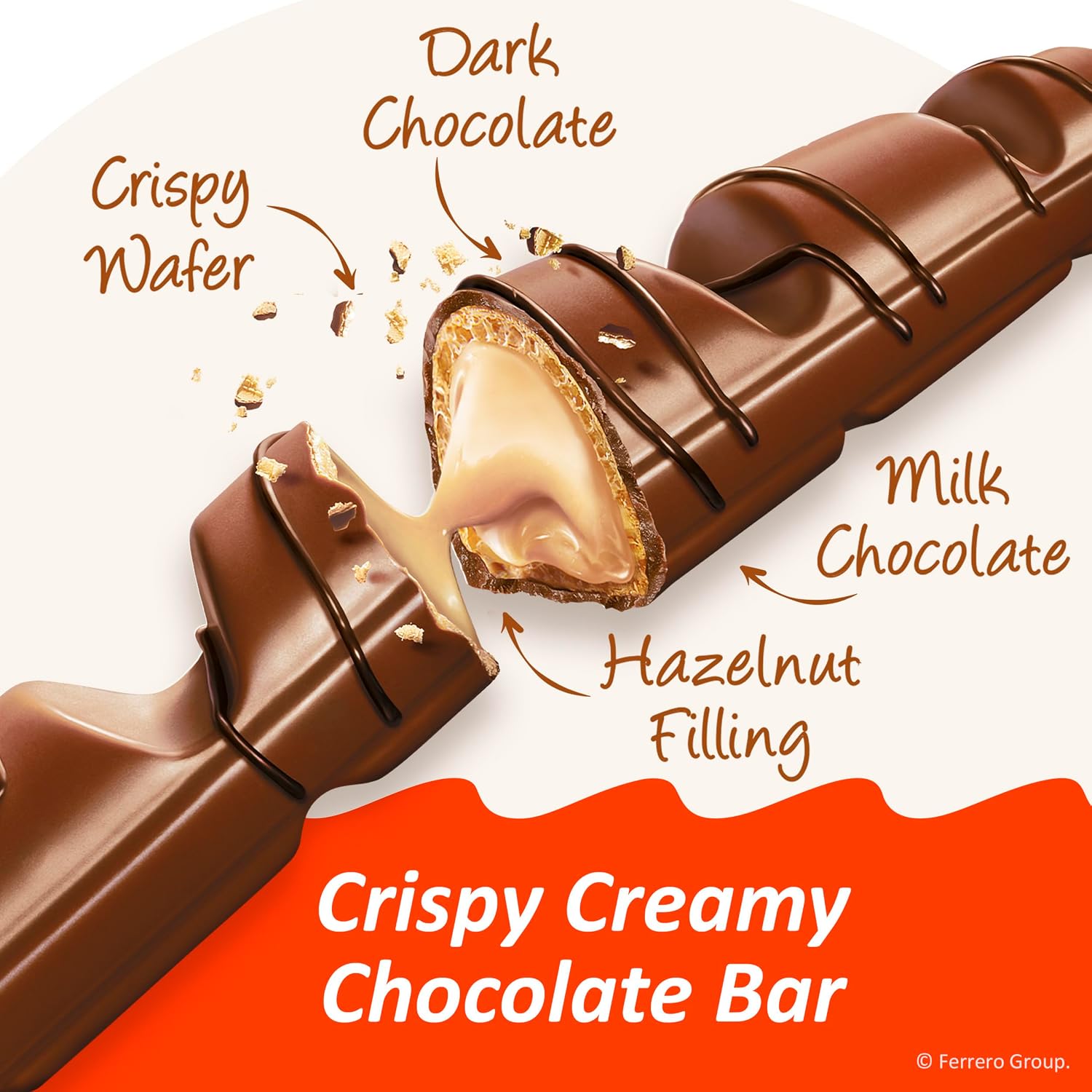 Detalle de Kinder Bueno 10009800552020 Milk Chocolate Bars, 30 Individually Wrapped Packs