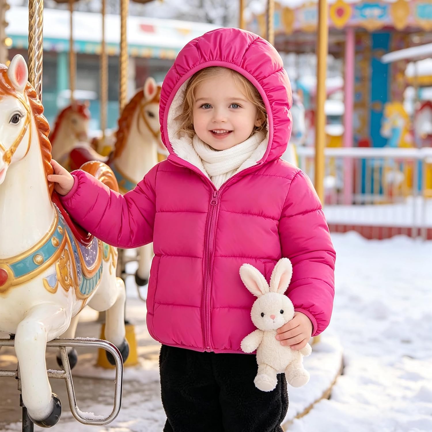 Detalle de BFUSTYLE Toddler Fleece Winter Jacket for Baby Girls and Boys