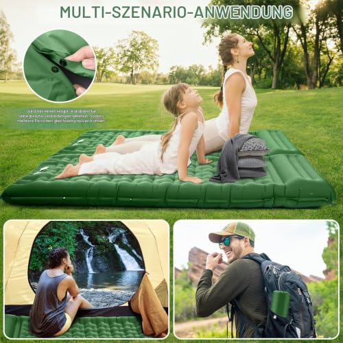 Thumbnail 6 de BIAOQINBO Verbessertes Luftmatratze für Outdoor – 13 cm Dicke, integrierte Pumpe und Kissen, 260 kg Tragfähigkeit