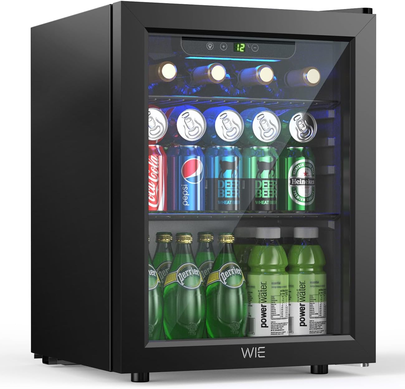 Detalle de WIE Boisson Réfrigérée 48L : armoire vitrine compacte pour 68 canettes et bouteilles