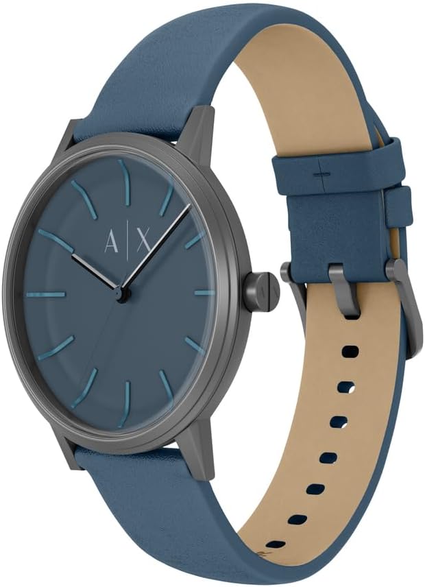 Thumbnail 2 de Armani Exchange Uhr für Herren – Quarz, 42 mm Gehäuse, blaues Lederband