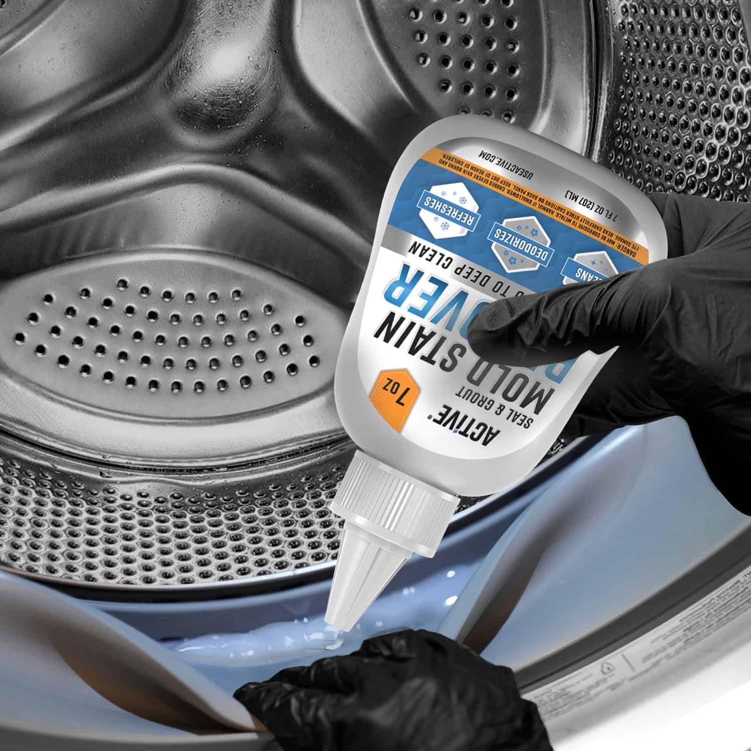Detalle 2 de ACTIVE Mold Stain Remover Gel Cleaner Heavy Duty Stain Cleaner for Front Loader Washer Seals, Grout, Shower – 7 Fl Oz
