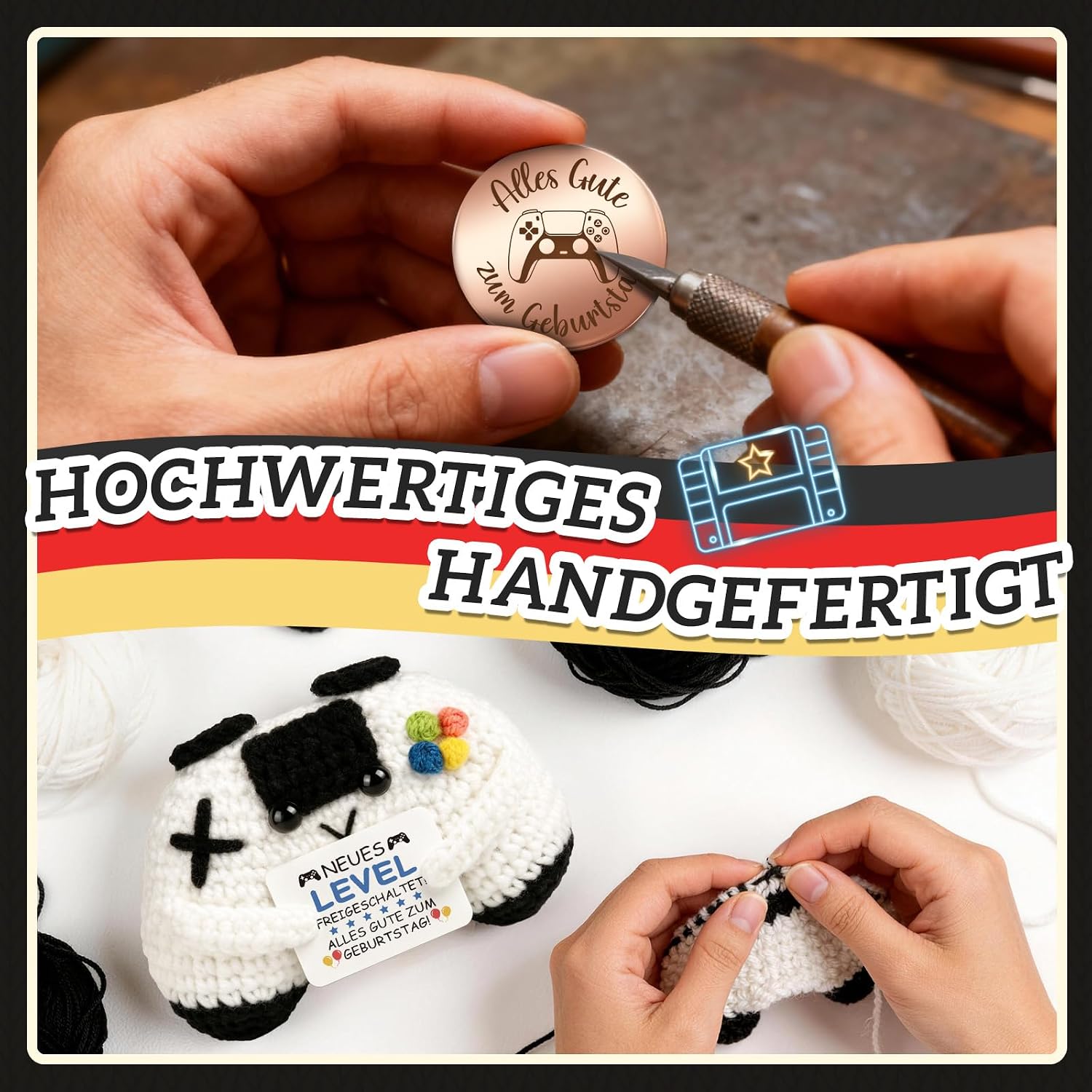 Thumbnail 6 de Giftota Pocket Hug Gamepad – handgehäkeltes Geburtstagsgeschenk für Gamer