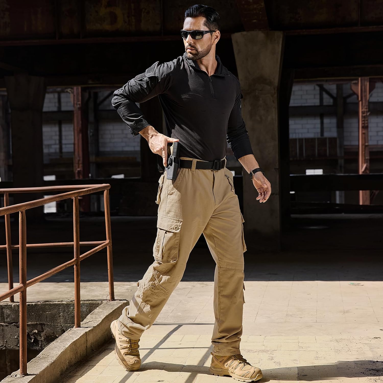 Thumbnail 2 de Jessie Kidden Men's Camo Ripstop Cargo Pants, 100% Cotton, 8 Pockets