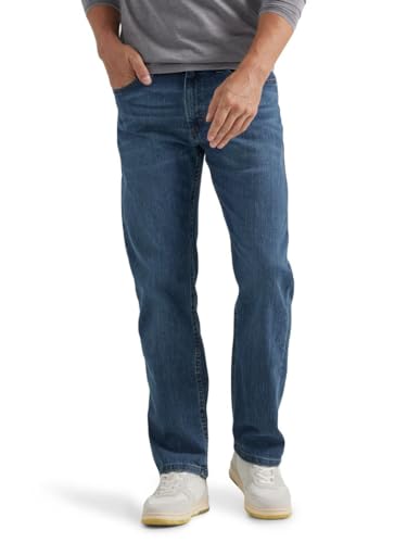 Detalle de Wrangler Authentics Men's Regular Straight Fit Jeans in Blue Ocean