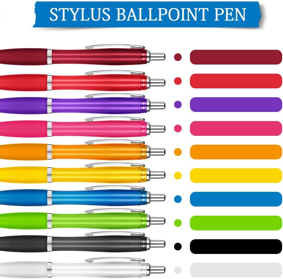 Thumbnail 6 de AUAUY 2-in-1 Soft Touch Kugelschreiber – 12er Set mit Nachfüllungen, rosa