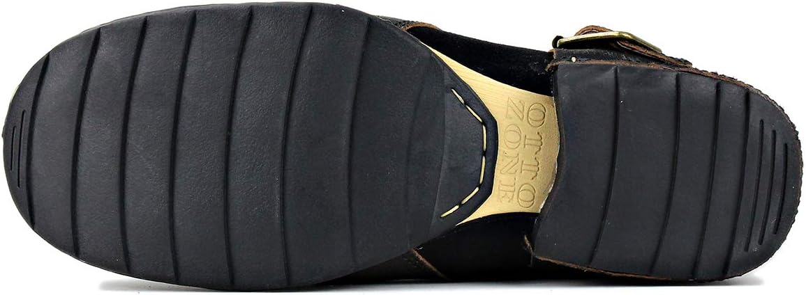 Detalle de OSSTONE OS-5008-1 Herren Leder-Chukkastiefel mit Gummisohle – Worker & Biker Boot