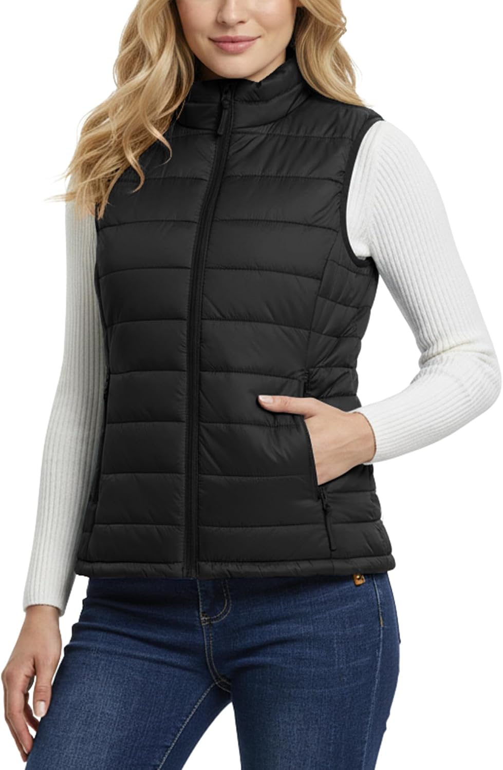Thumbnail 1 de Outdoor Ventures Damen Steppweste packbar mit Stehkragen – leichte Hybrid-Übergangsweste fürs Wandern & Rad