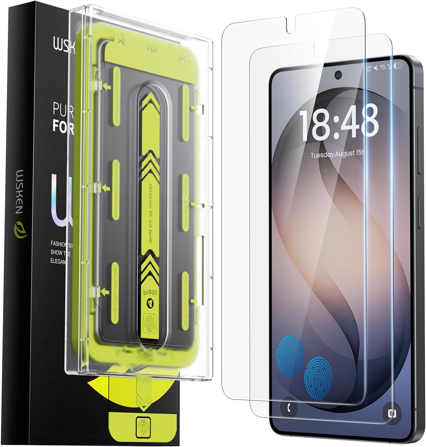Thumbnail 6 de WSKEN 25° Anti Spy Privacy Screen Protector for Samsung Galaxy S26+/S26 Plus – 9H+ Tempered Glass