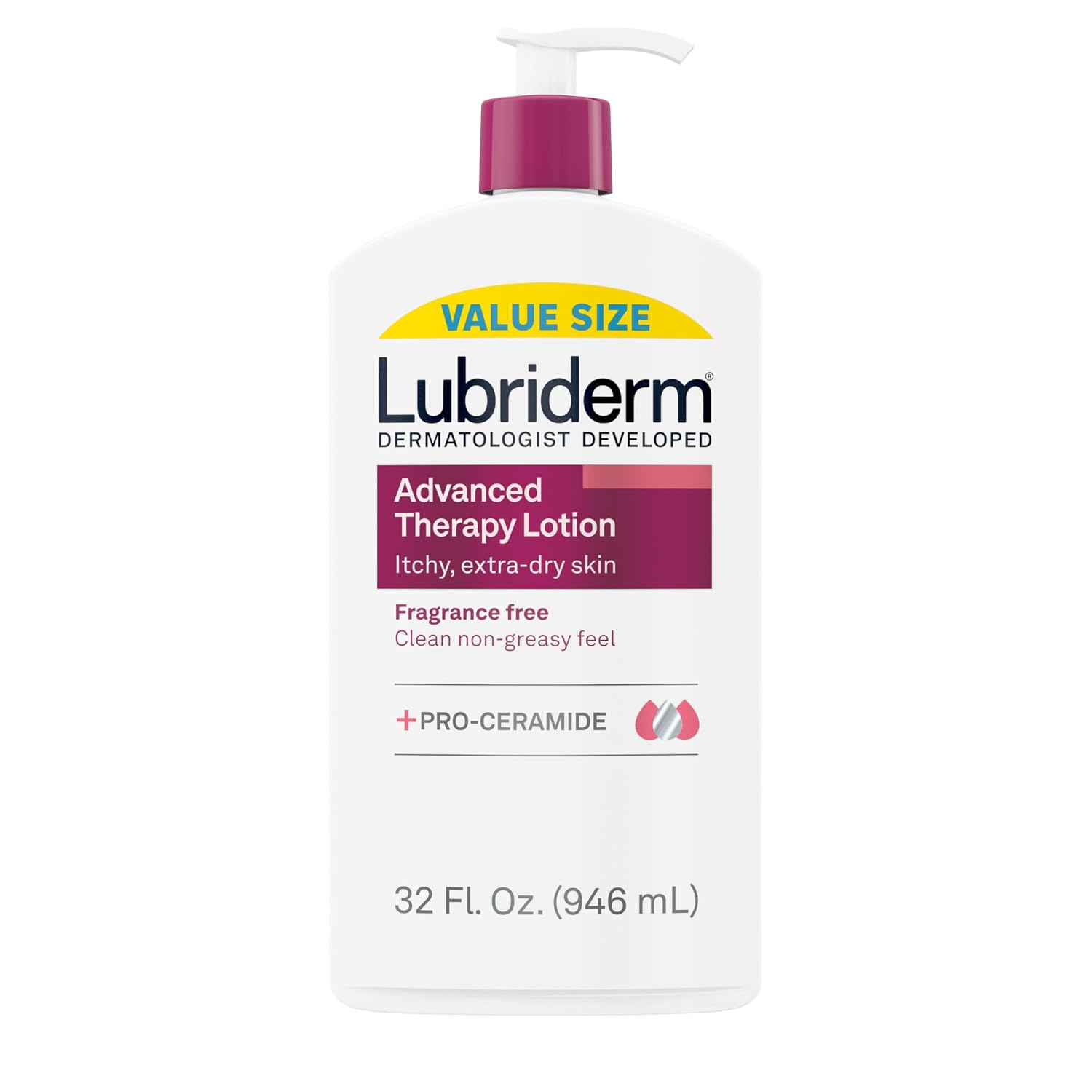 Detalle de Lubriderm Advanced Therapy Hand & Body Lotion, 32 fl. oz