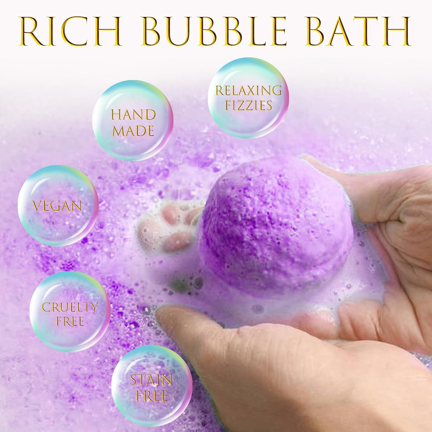 Detalle de Bath Bombs for Women Gift Set: 15 Handmade Bubble Bathbombs with Shea & Cocoa Butter
