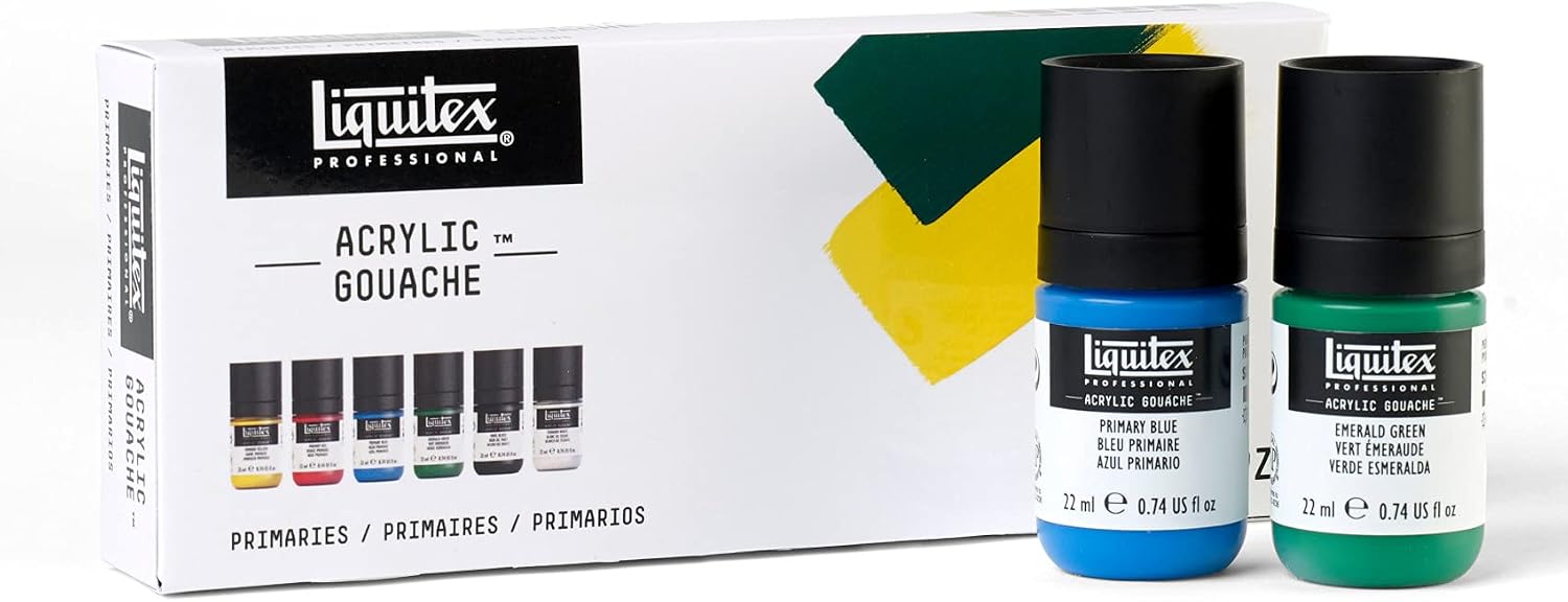 Detalle 1 de Liquitex 3699322 farby akrylowe typu gwasz, 6 × 22 ml, matowe
